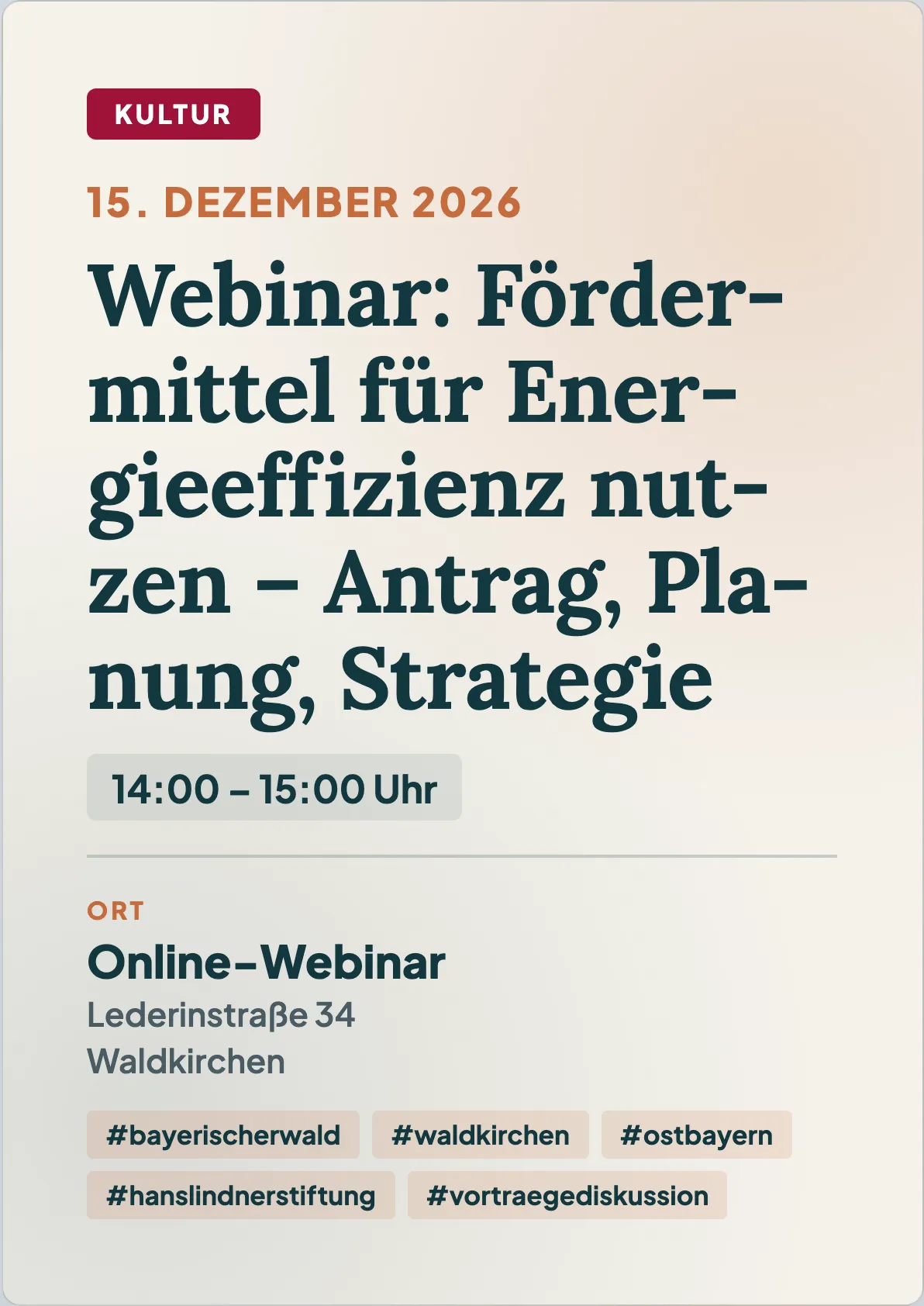 Veranstaltungsflyer
