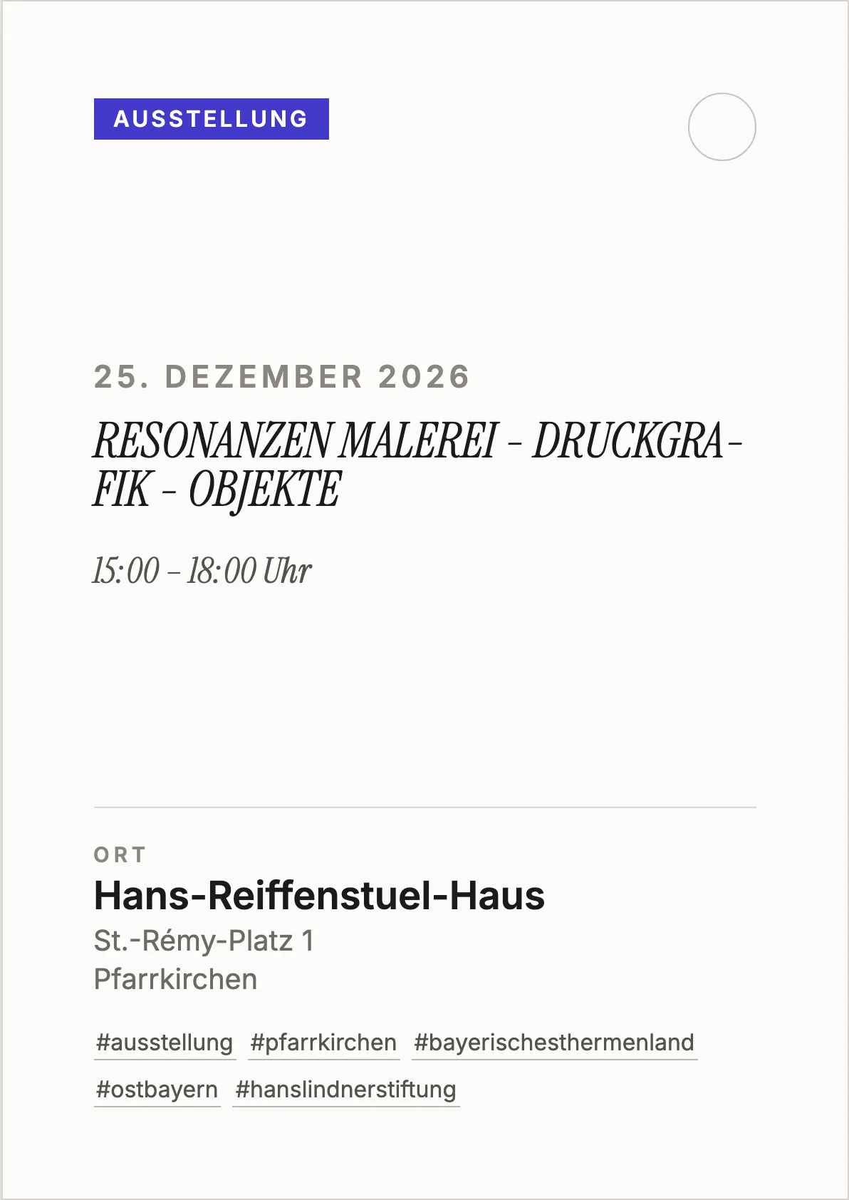 Veranstaltungsflyer