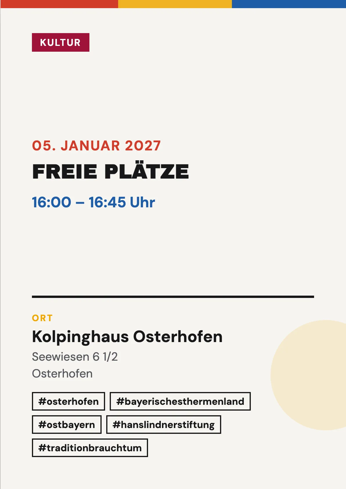 Veranstaltungsflyer