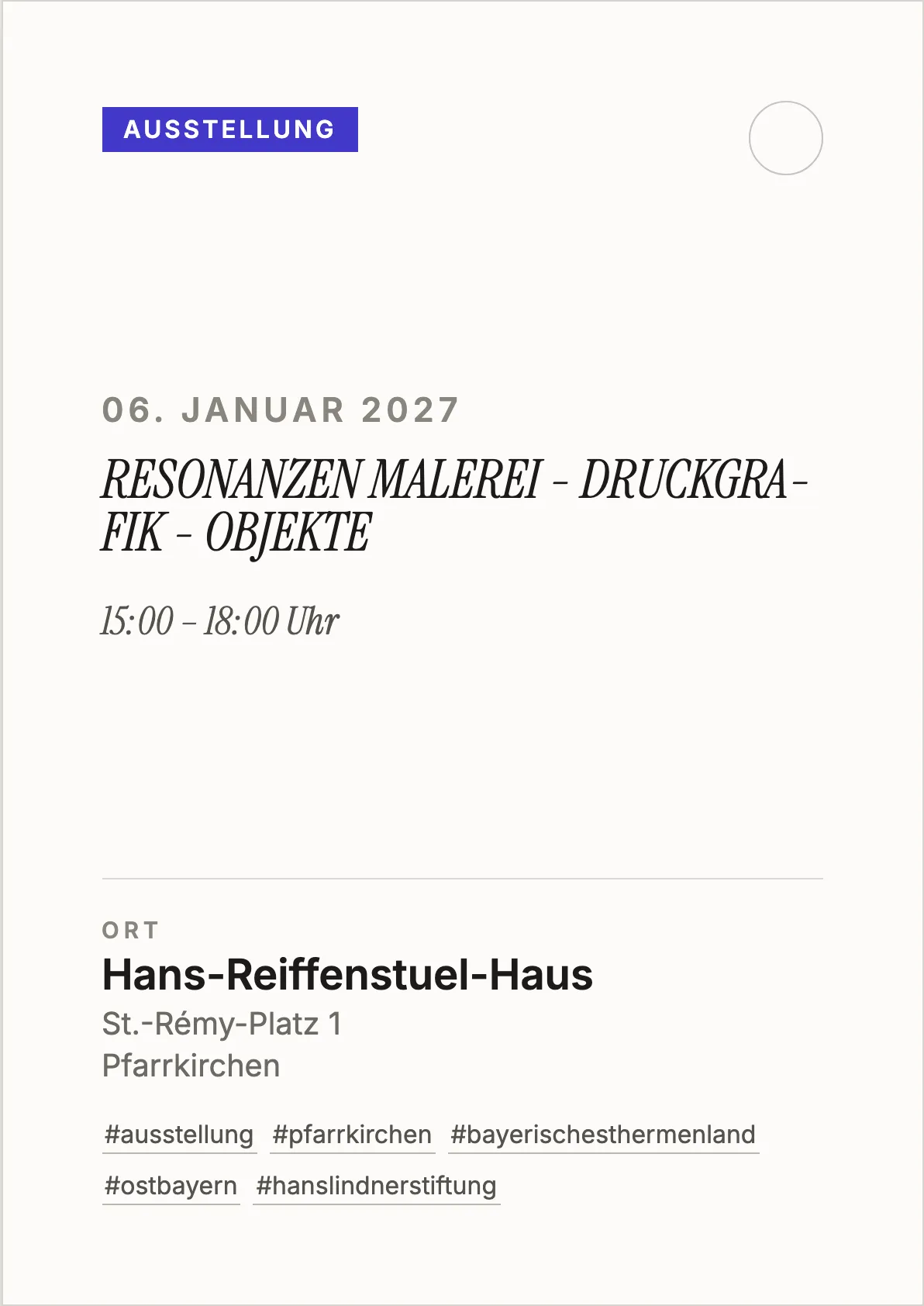Veranstaltungsflyer