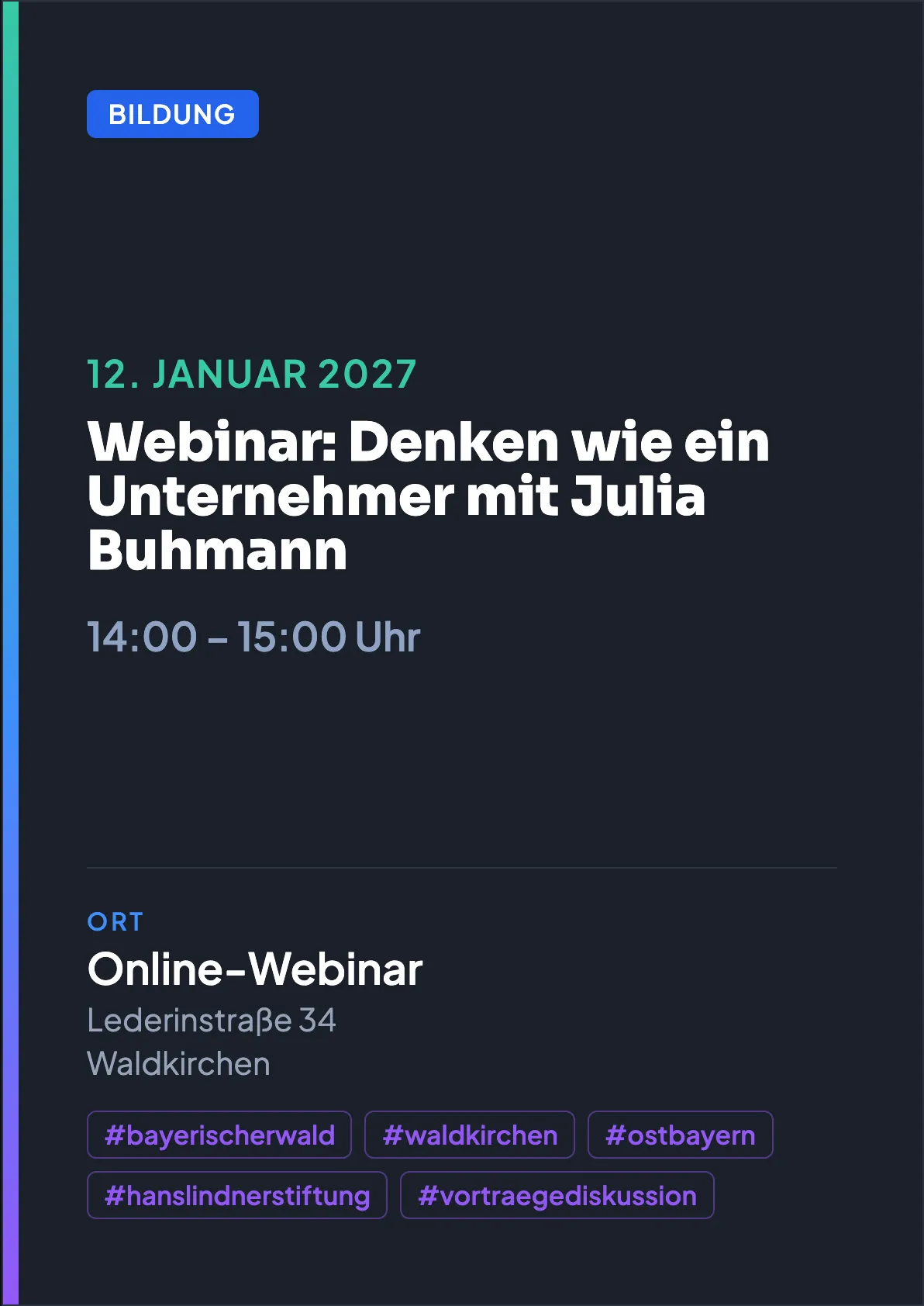 Veranstaltungsflyer