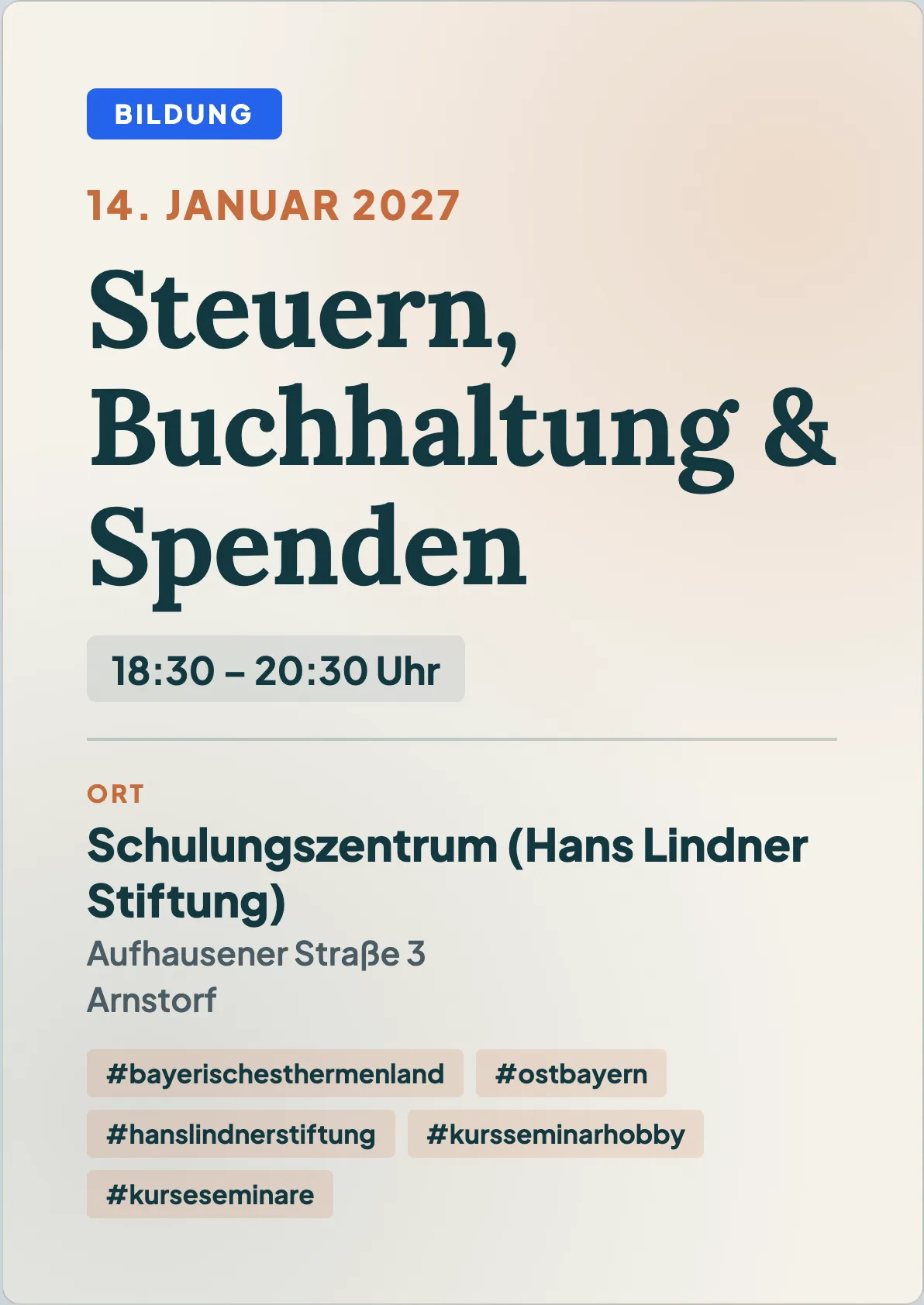 Veranstaltungsflyer