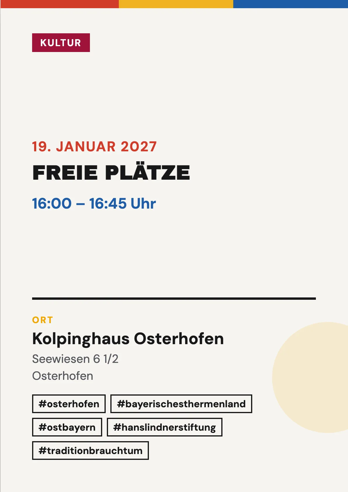 Veranstaltungsflyer