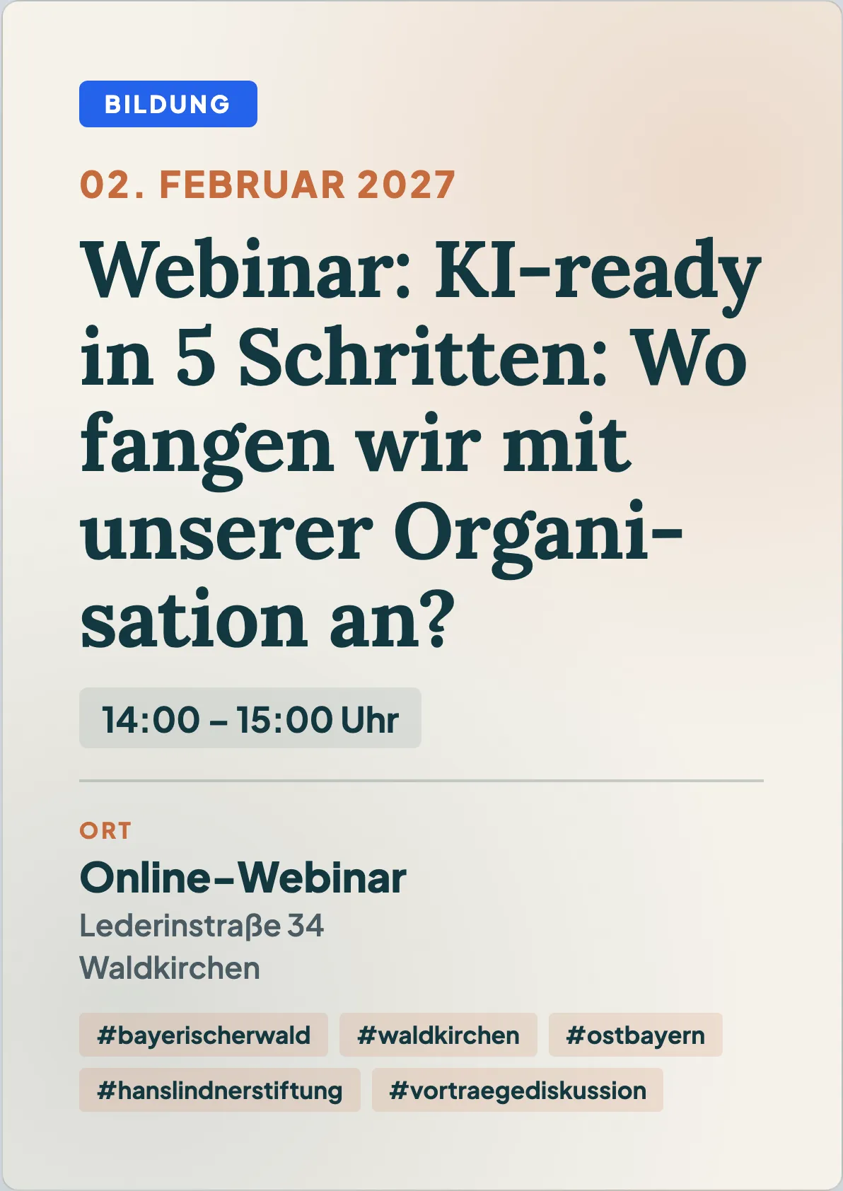 Veranstaltungsflyer