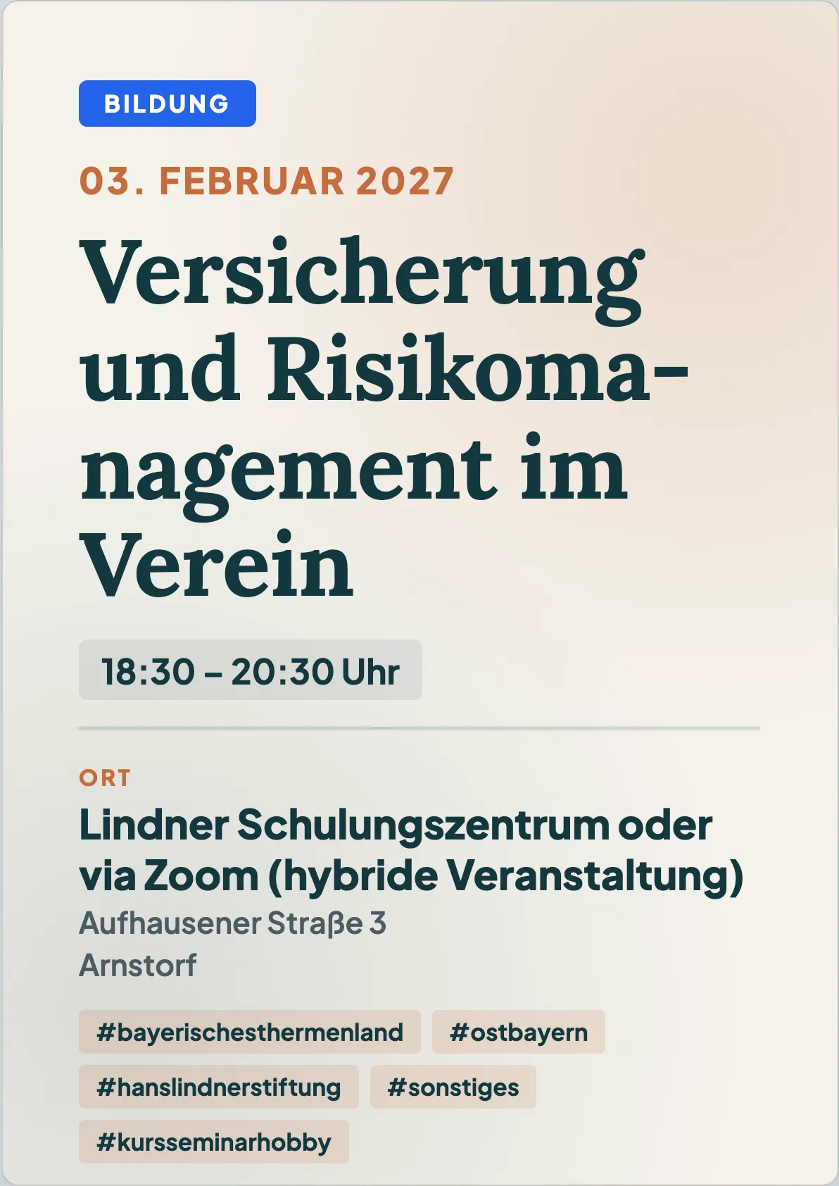 Veranstaltungsflyer