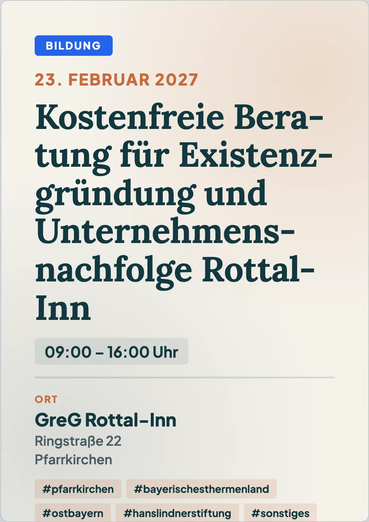 Veranstaltungsflyer