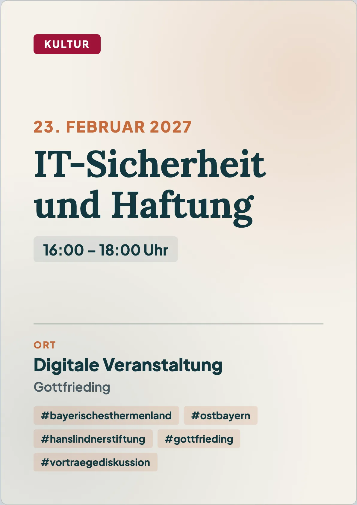 Veranstaltungsflyer