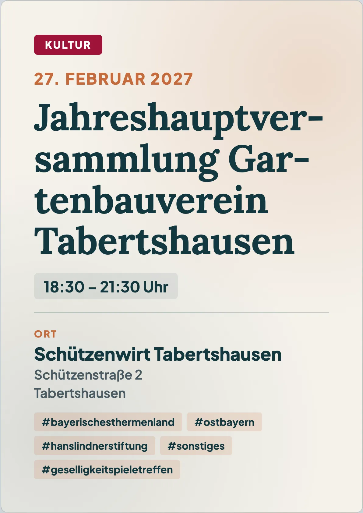 Veranstaltungsflyer