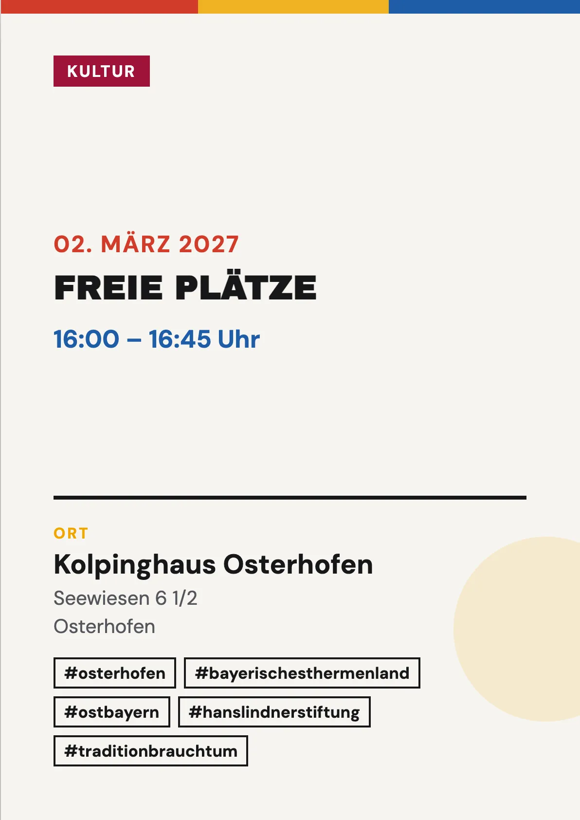 Veranstaltungsflyer