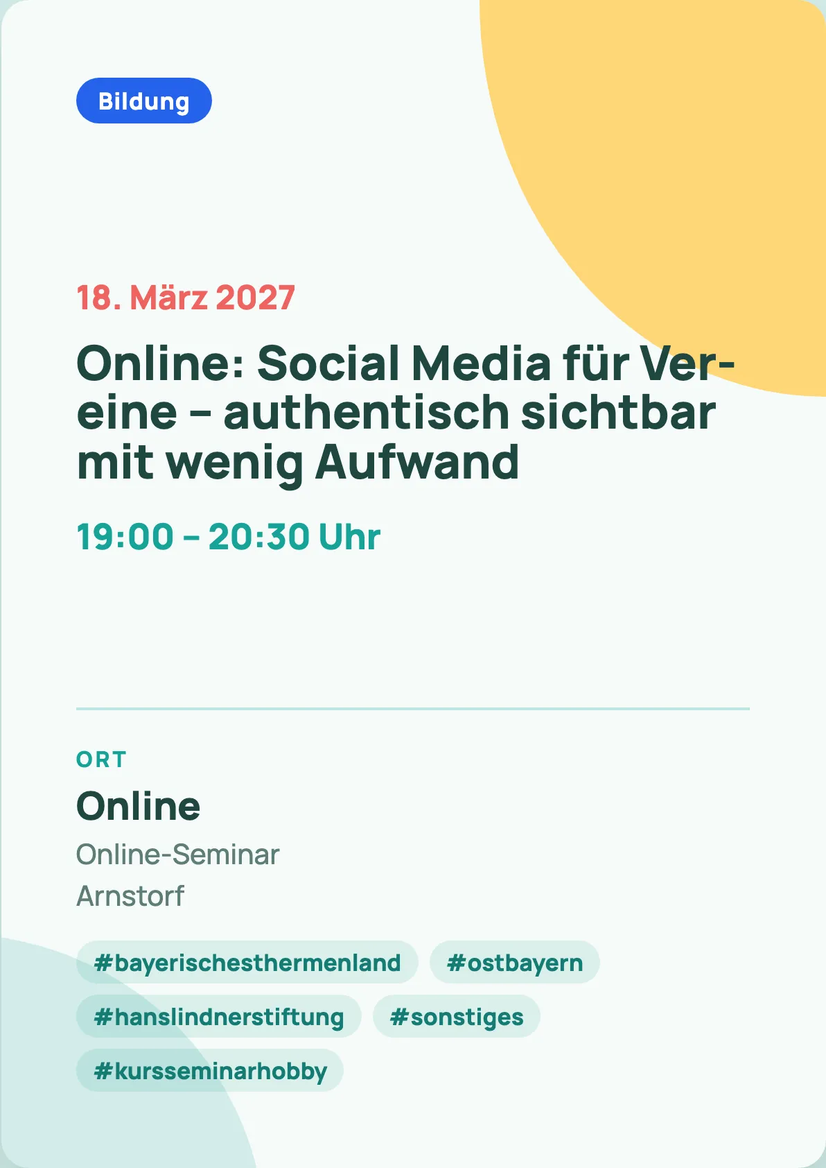 Veranstaltungsflyer