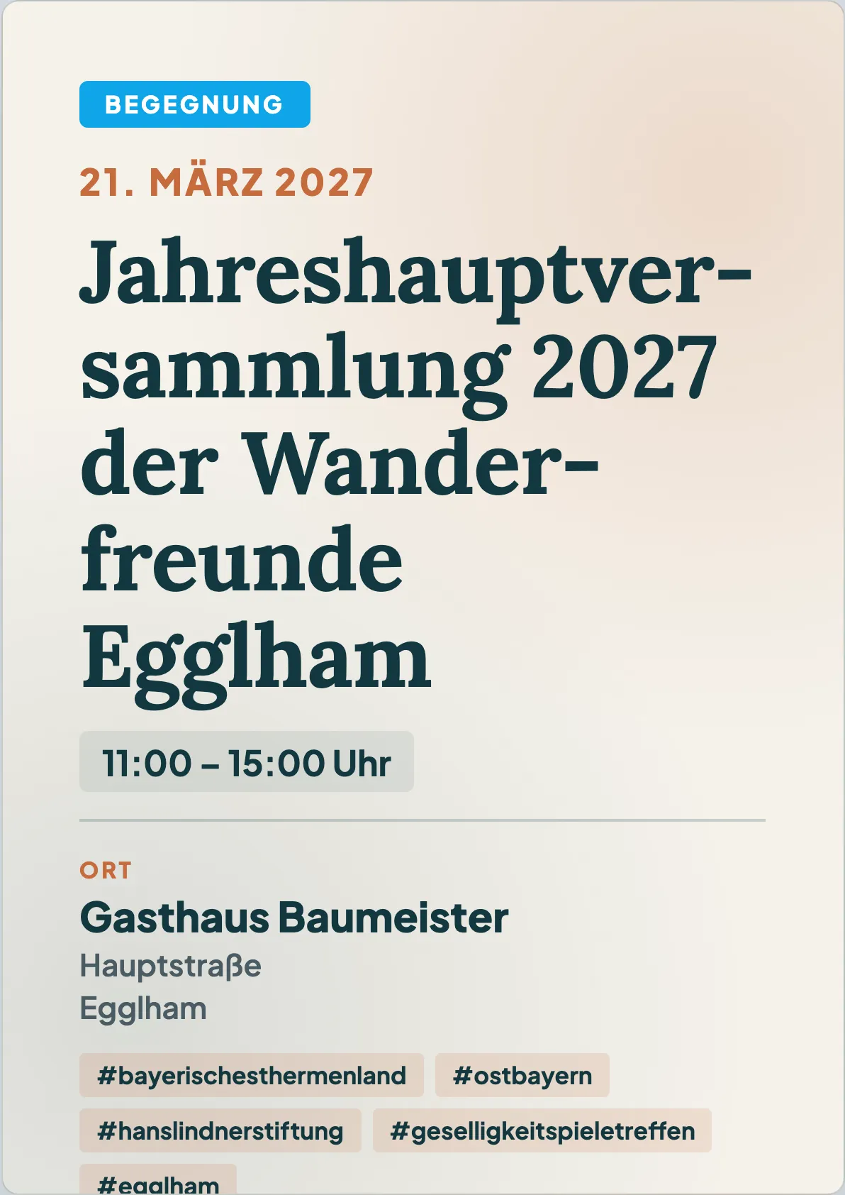 Veranstaltungsflyer