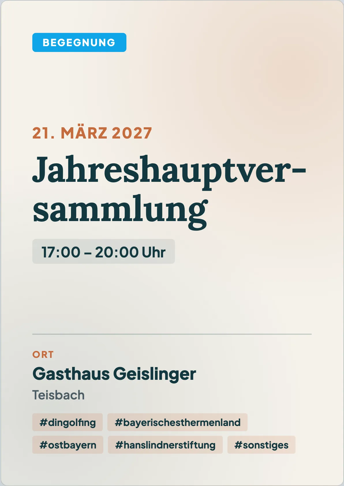 Veranstaltungsflyer