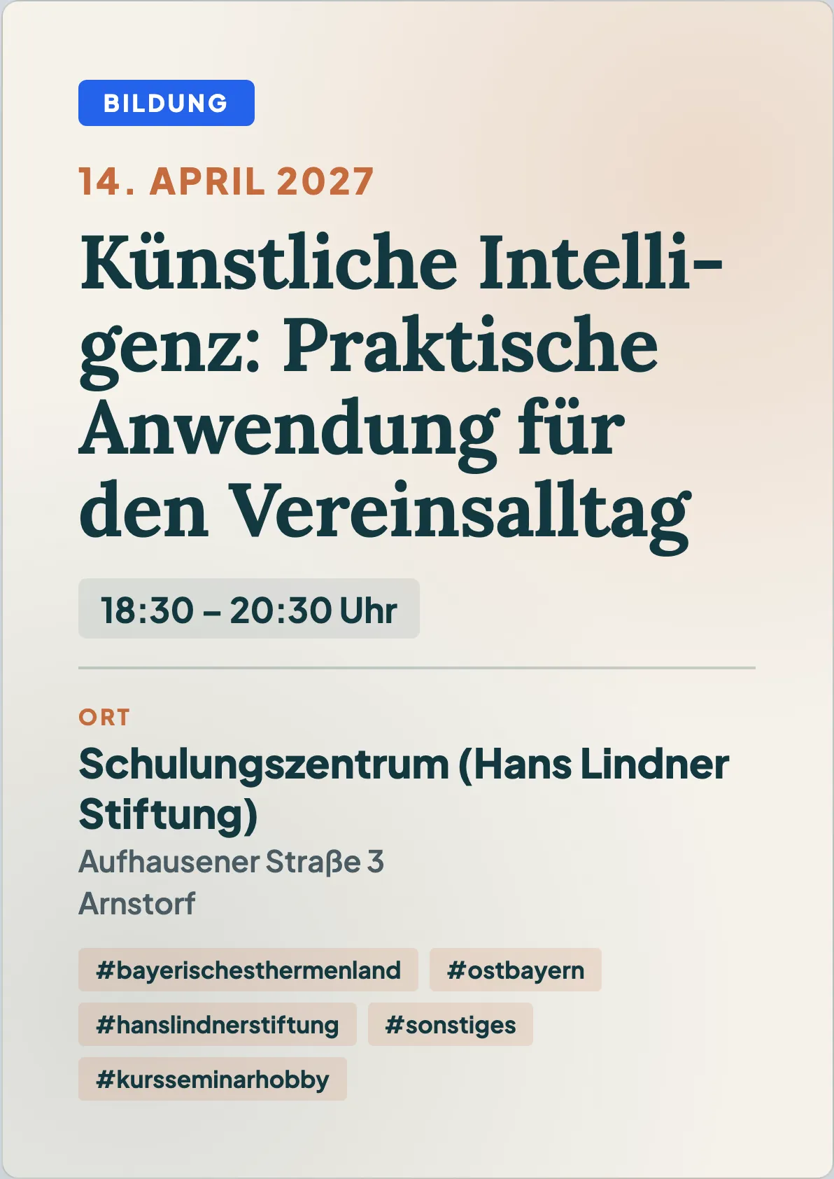Veranstaltungsflyer