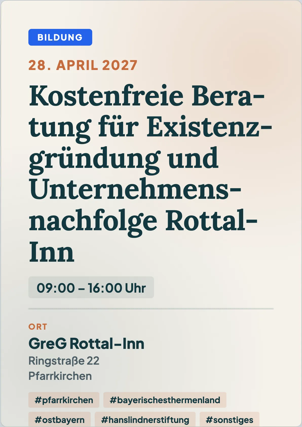 Veranstaltungsflyer