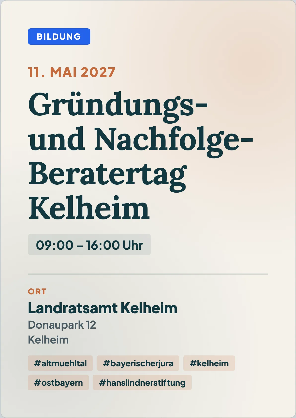 Veranstaltungsflyer
