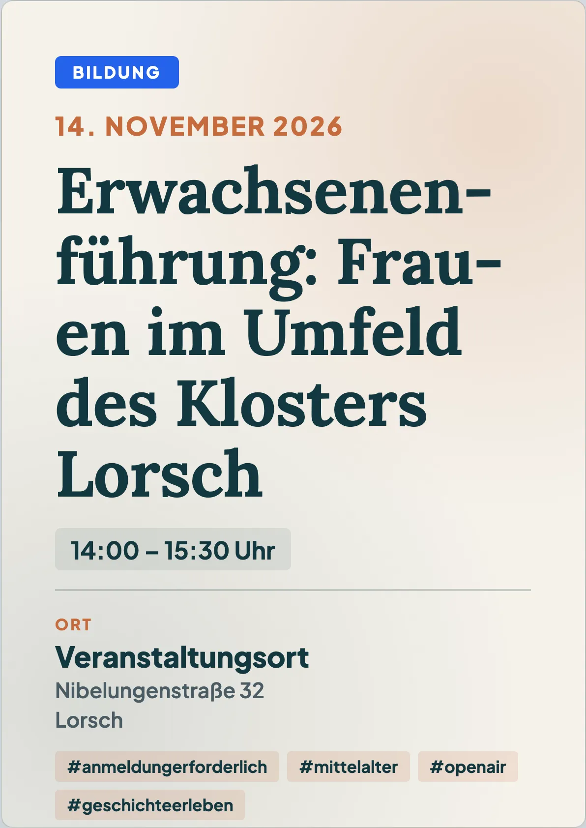 Veranstaltungsflyer