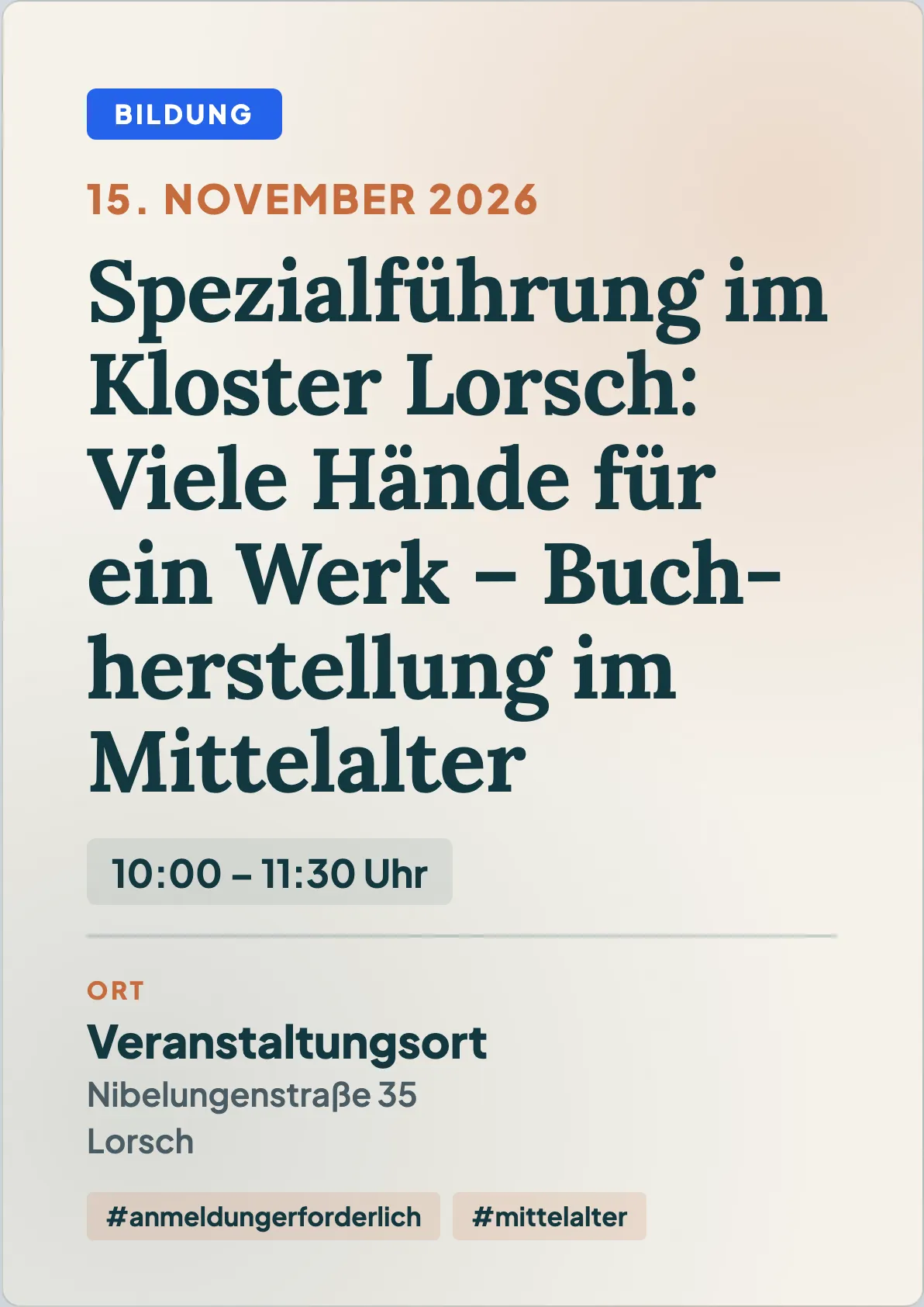 Veranstaltungsflyer