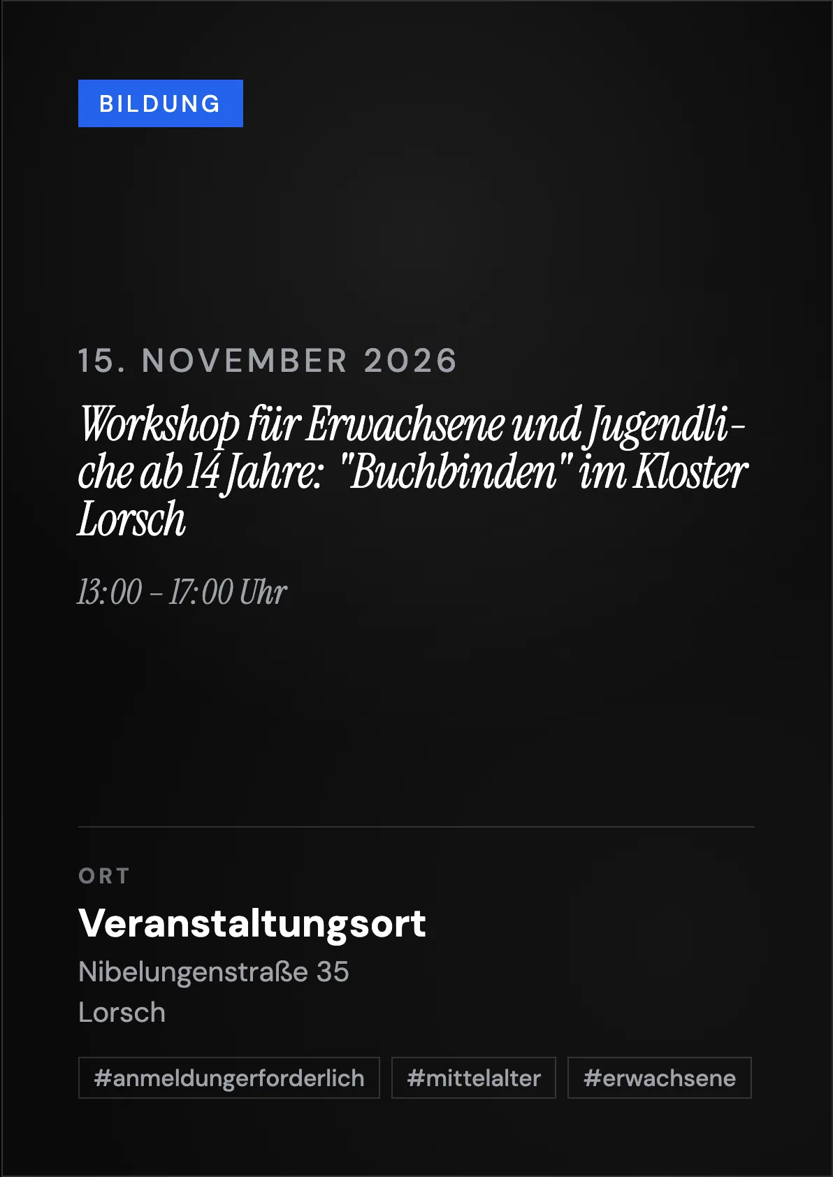 Veranstaltungsflyer