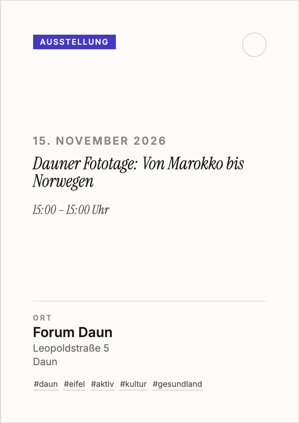 Veranstaltungsflyer