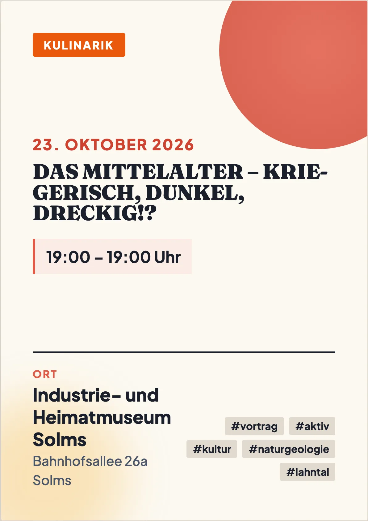Veranstaltungsflyer