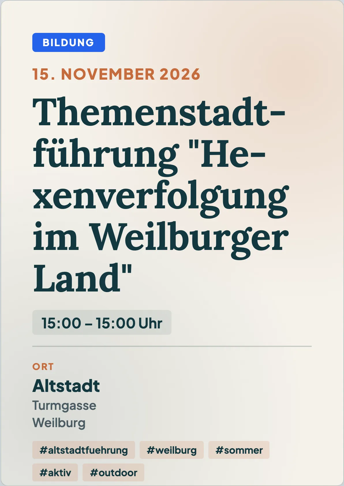 Veranstaltungsflyer