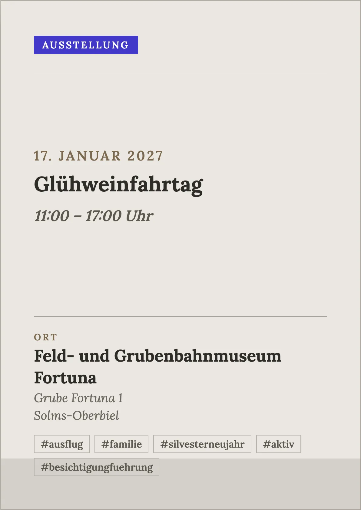 Veranstaltungsflyer