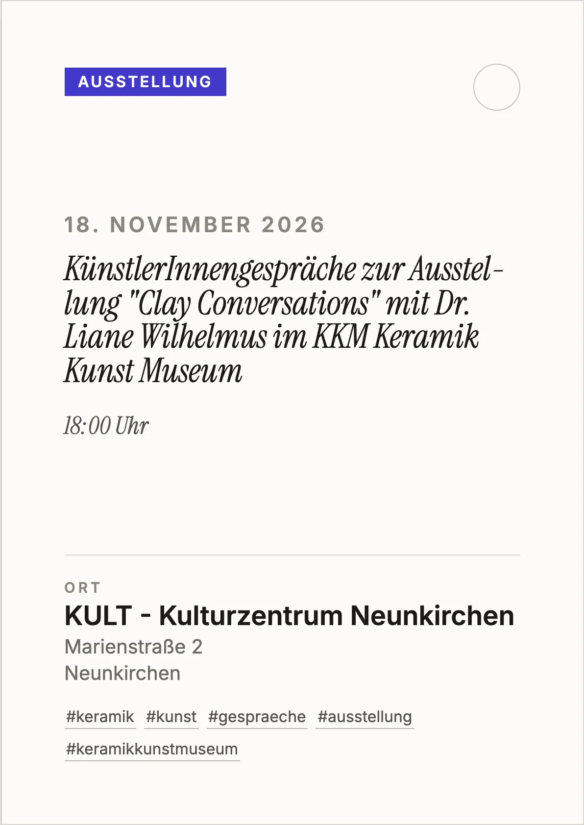 Veranstaltungsflyer