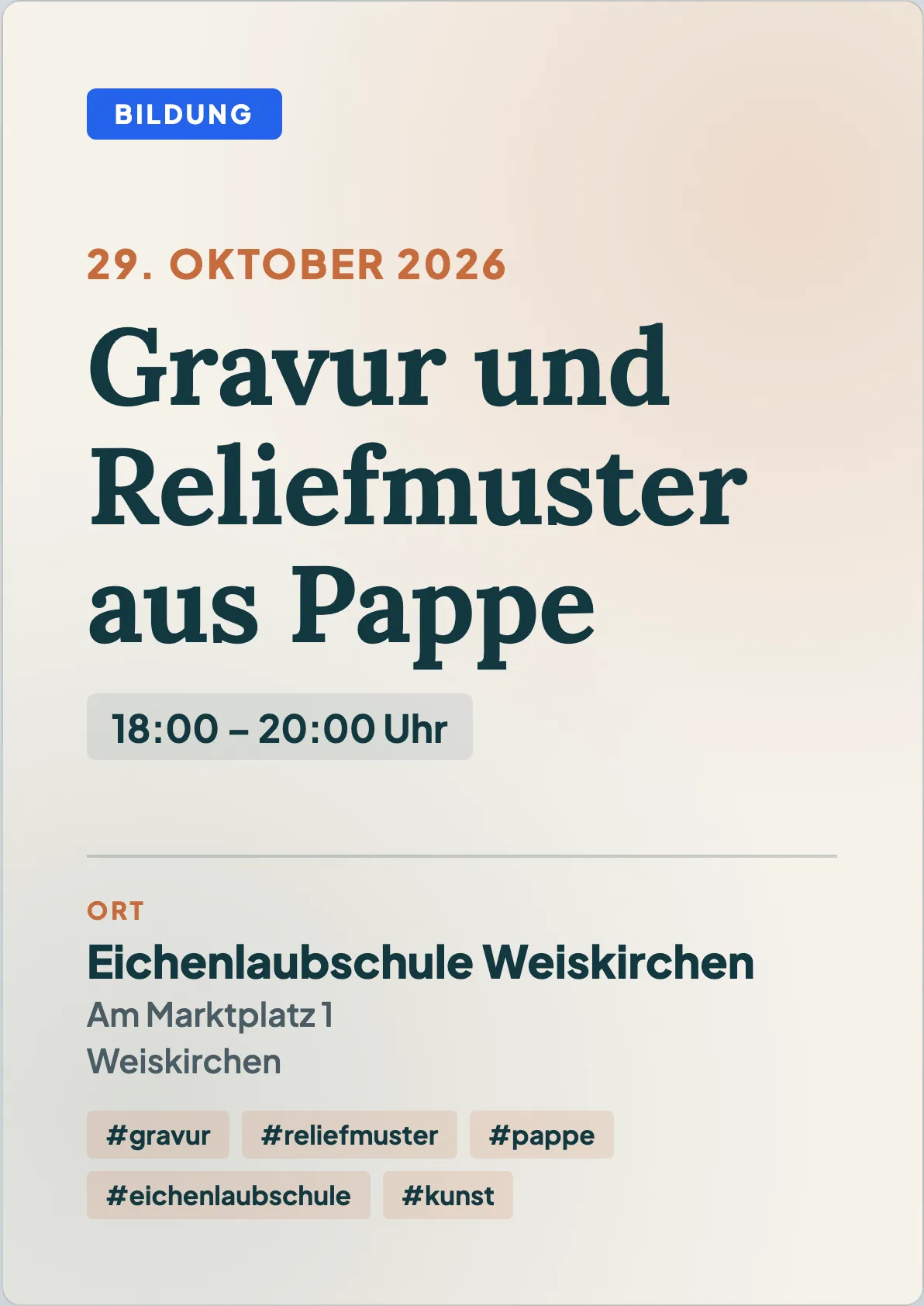 Veranstaltungsflyer