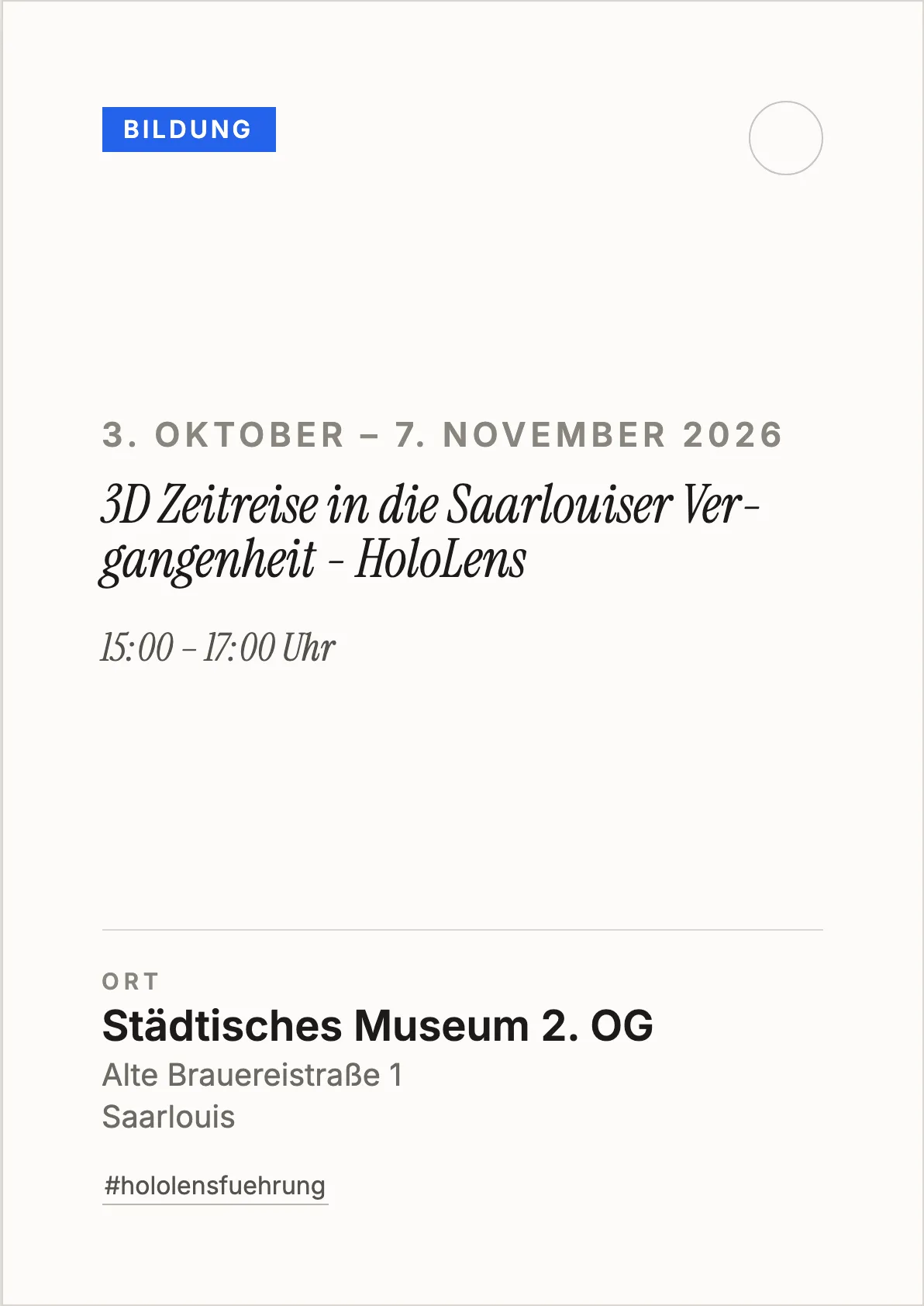 Veranstaltungsflyer