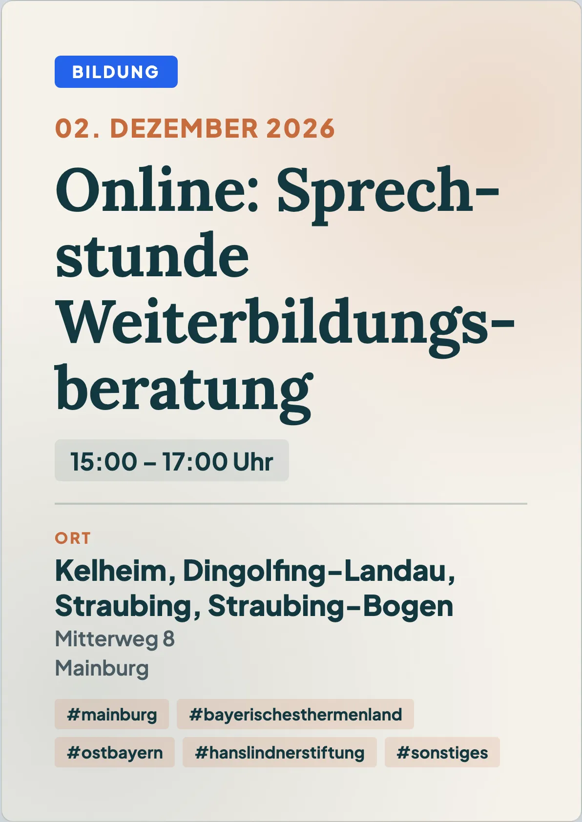 Veranstaltungsflyer
