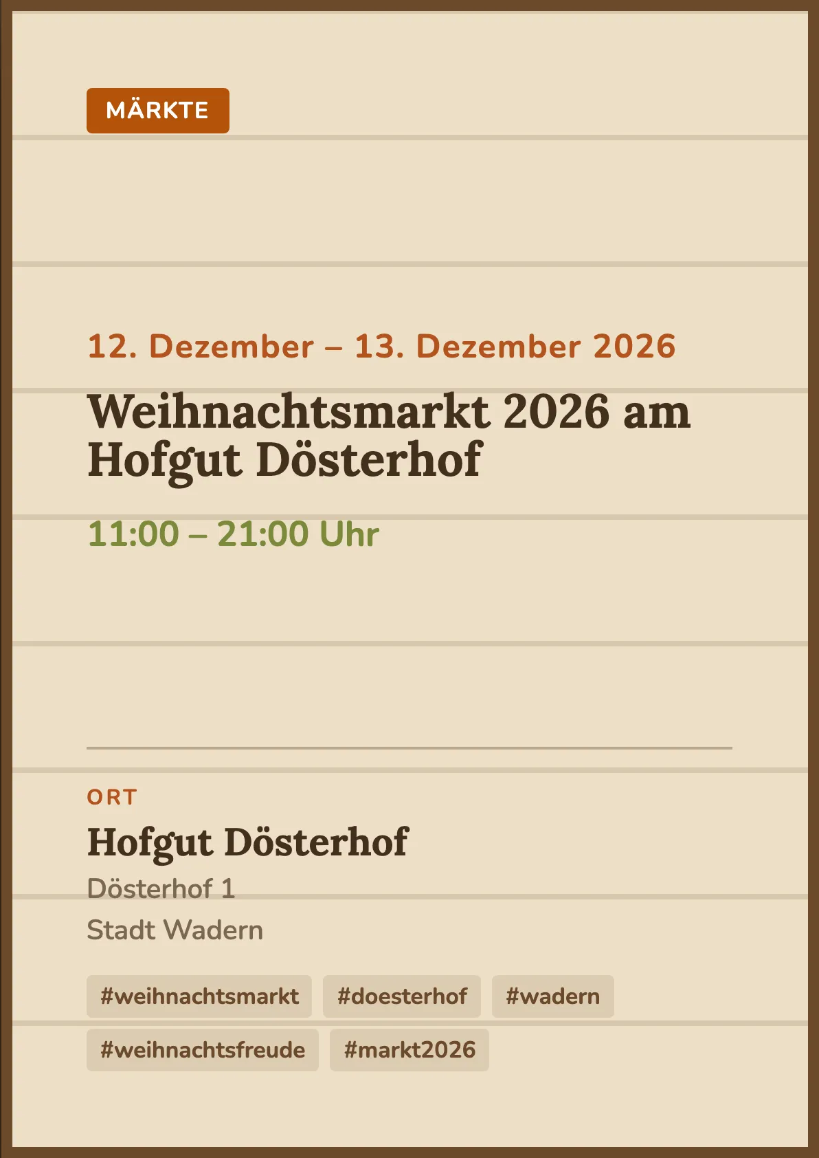 Veranstaltungsflyer
