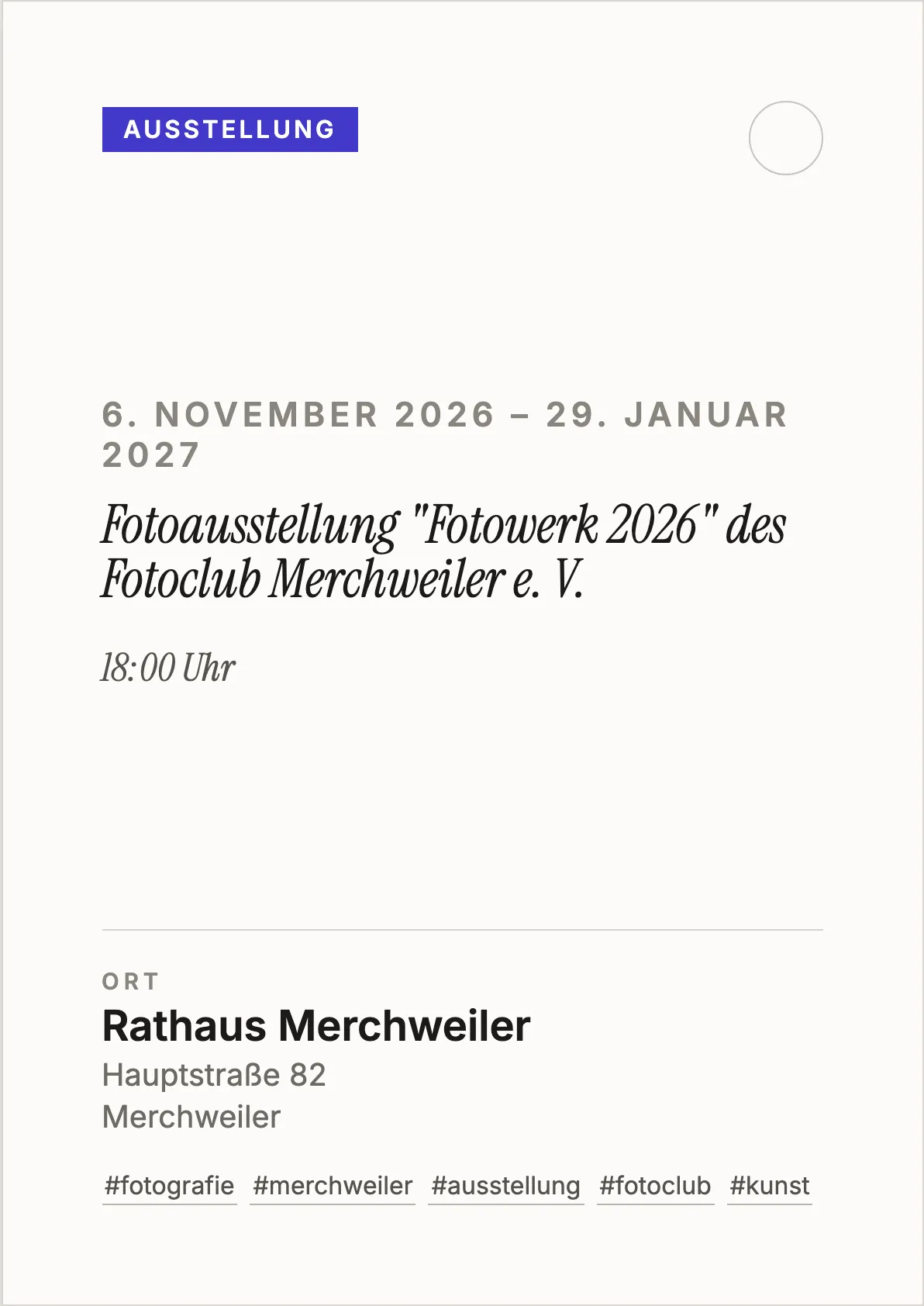 Veranstaltungsflyer