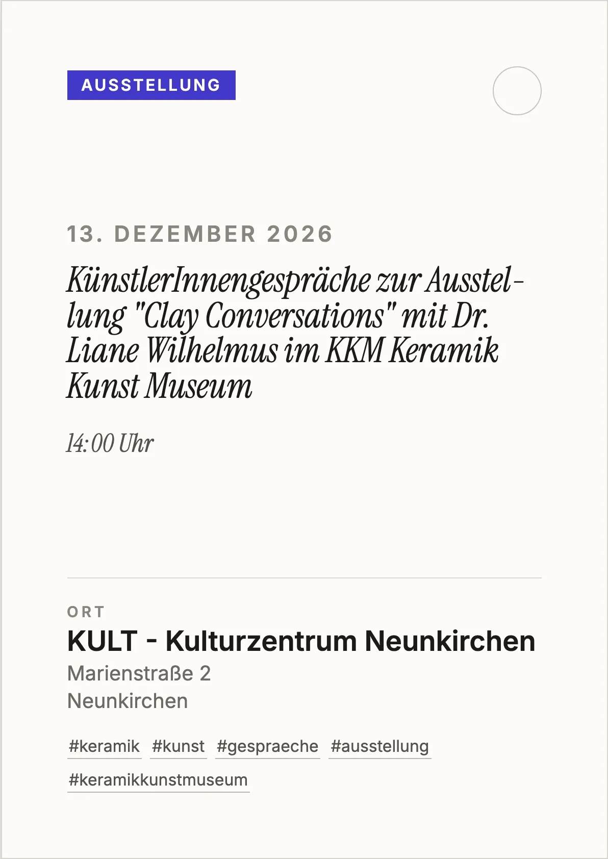 Veranstaltungsflyer