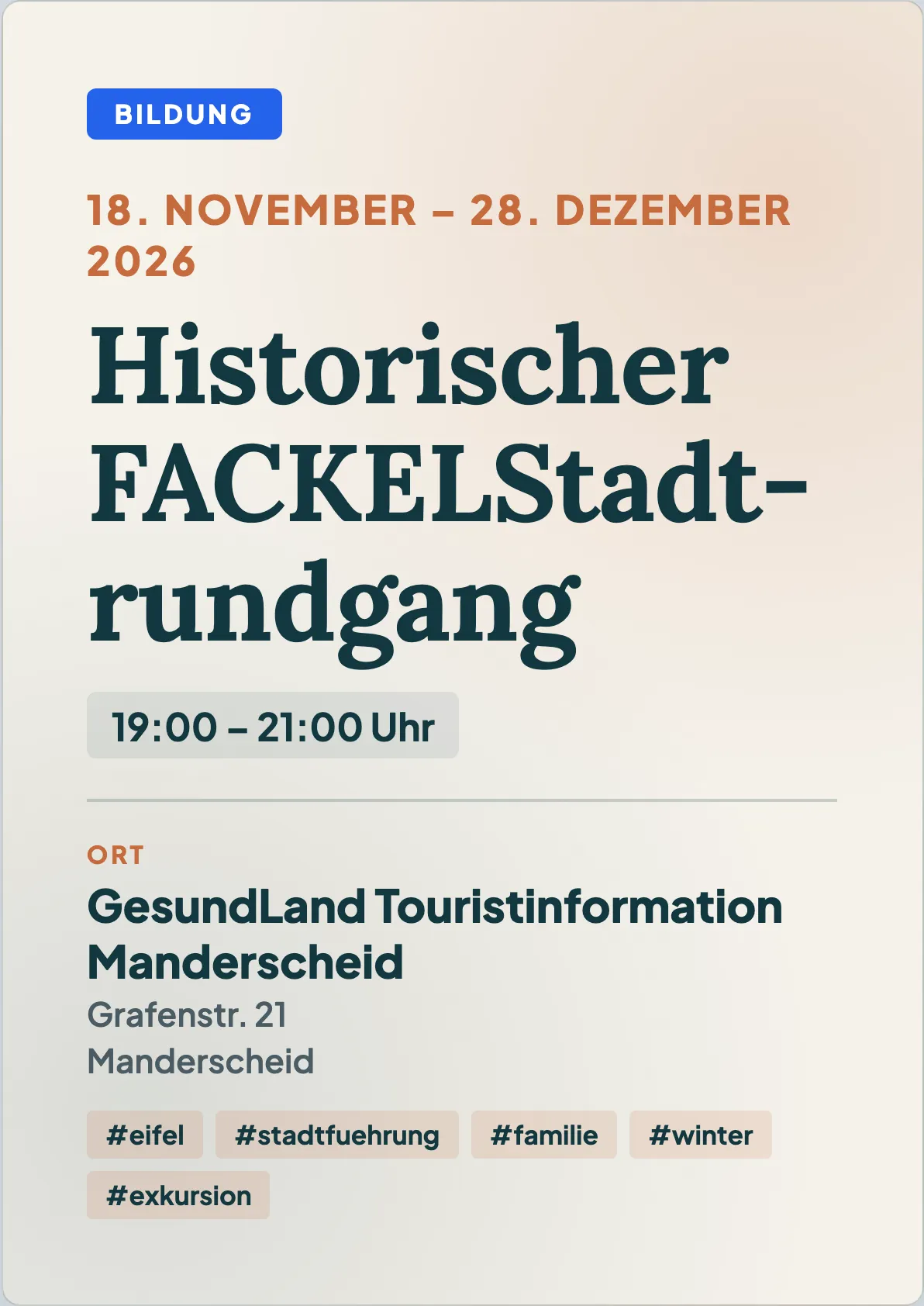 Veranstaltungsflyer