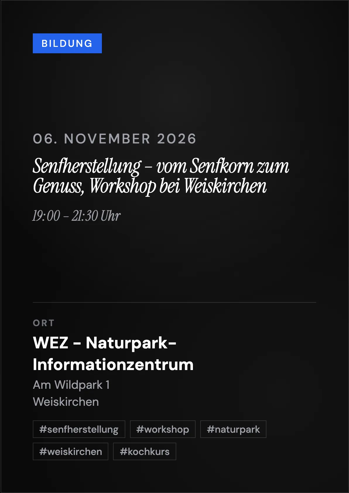 Veranstaltungsflyer