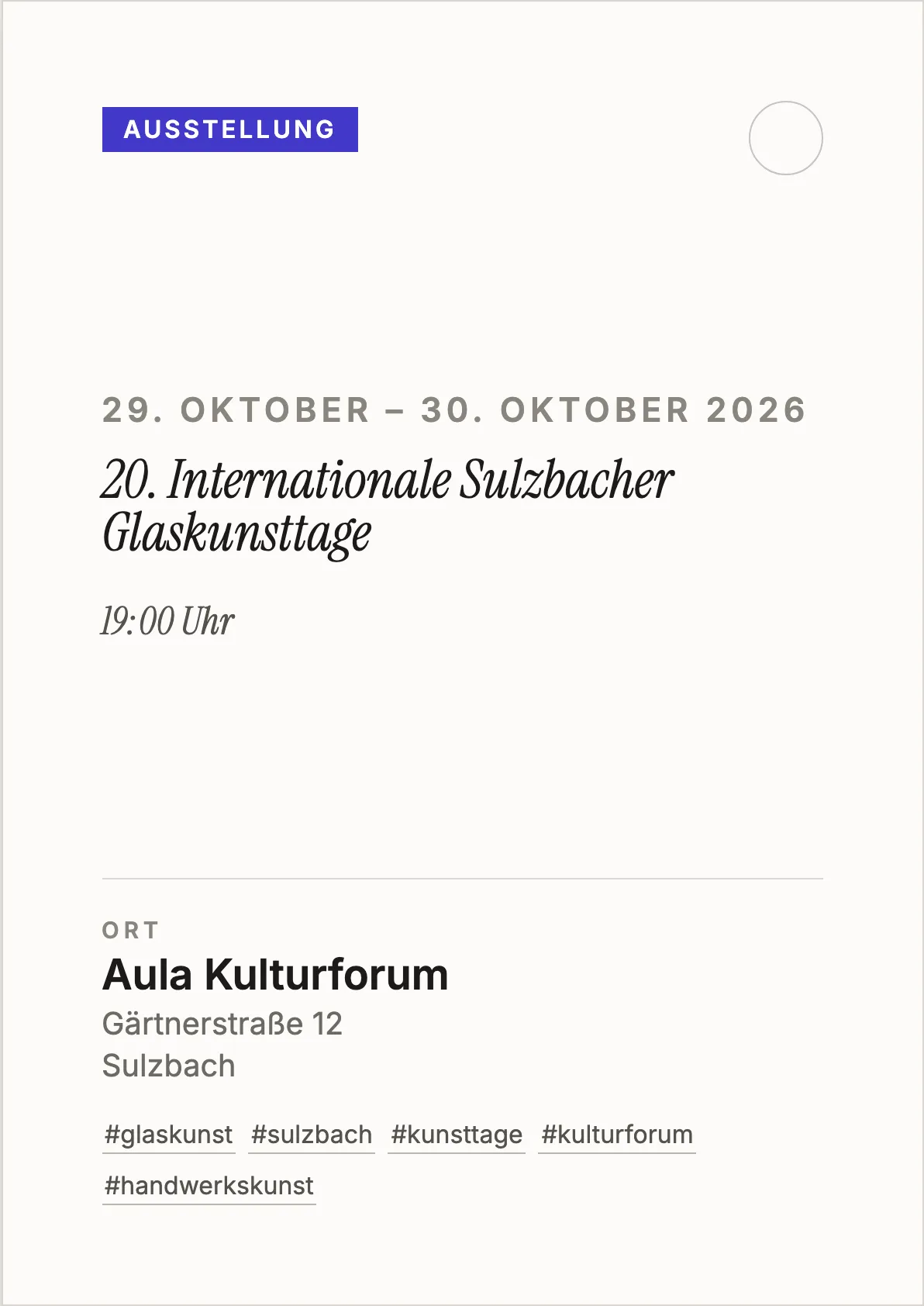 Veranstaltungsflyer