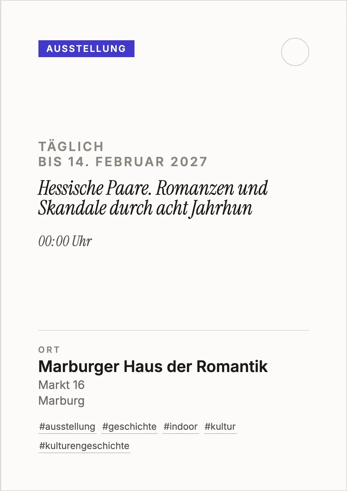 Veranstaltungsflyer