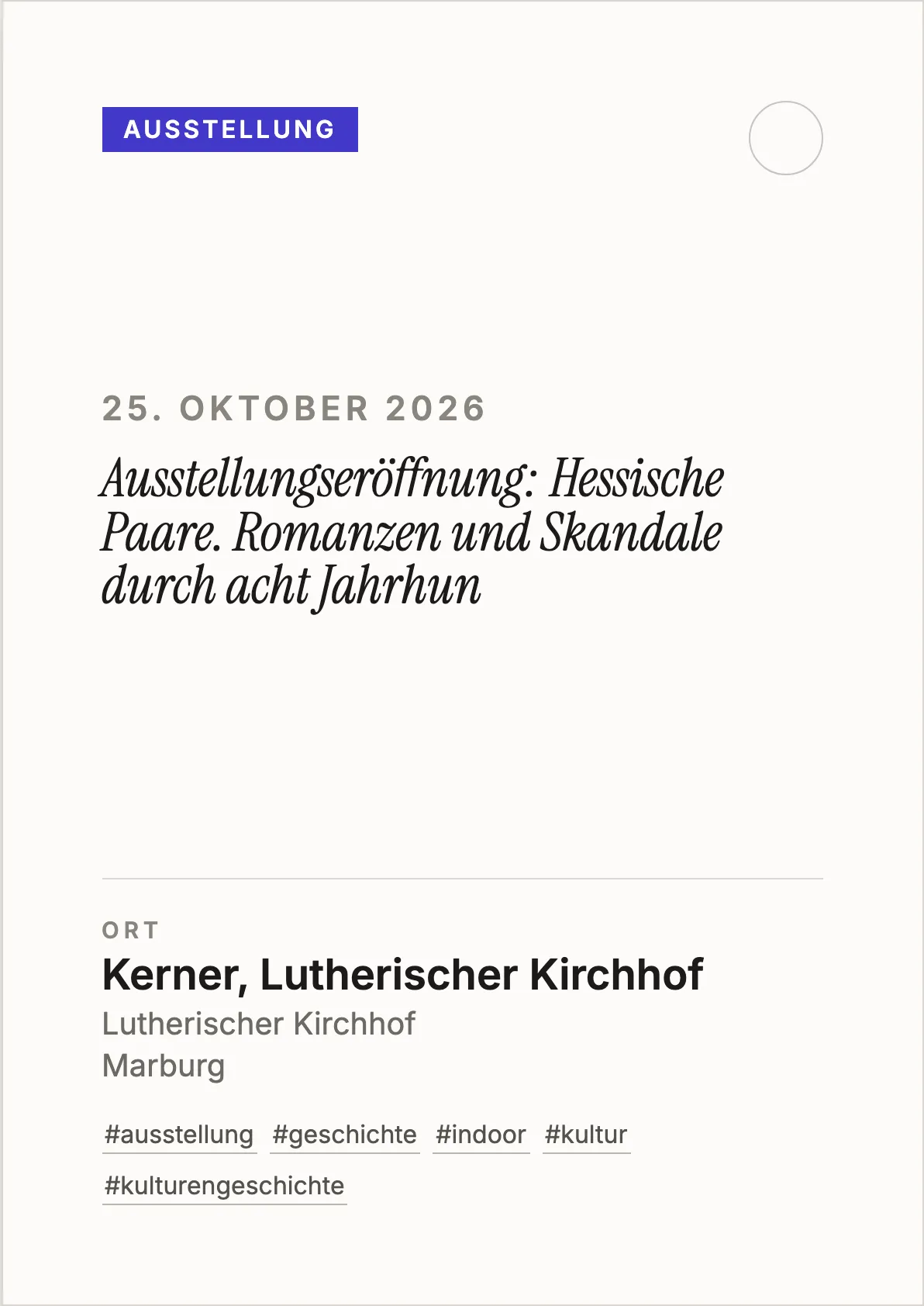 Veranstaltungsflyer