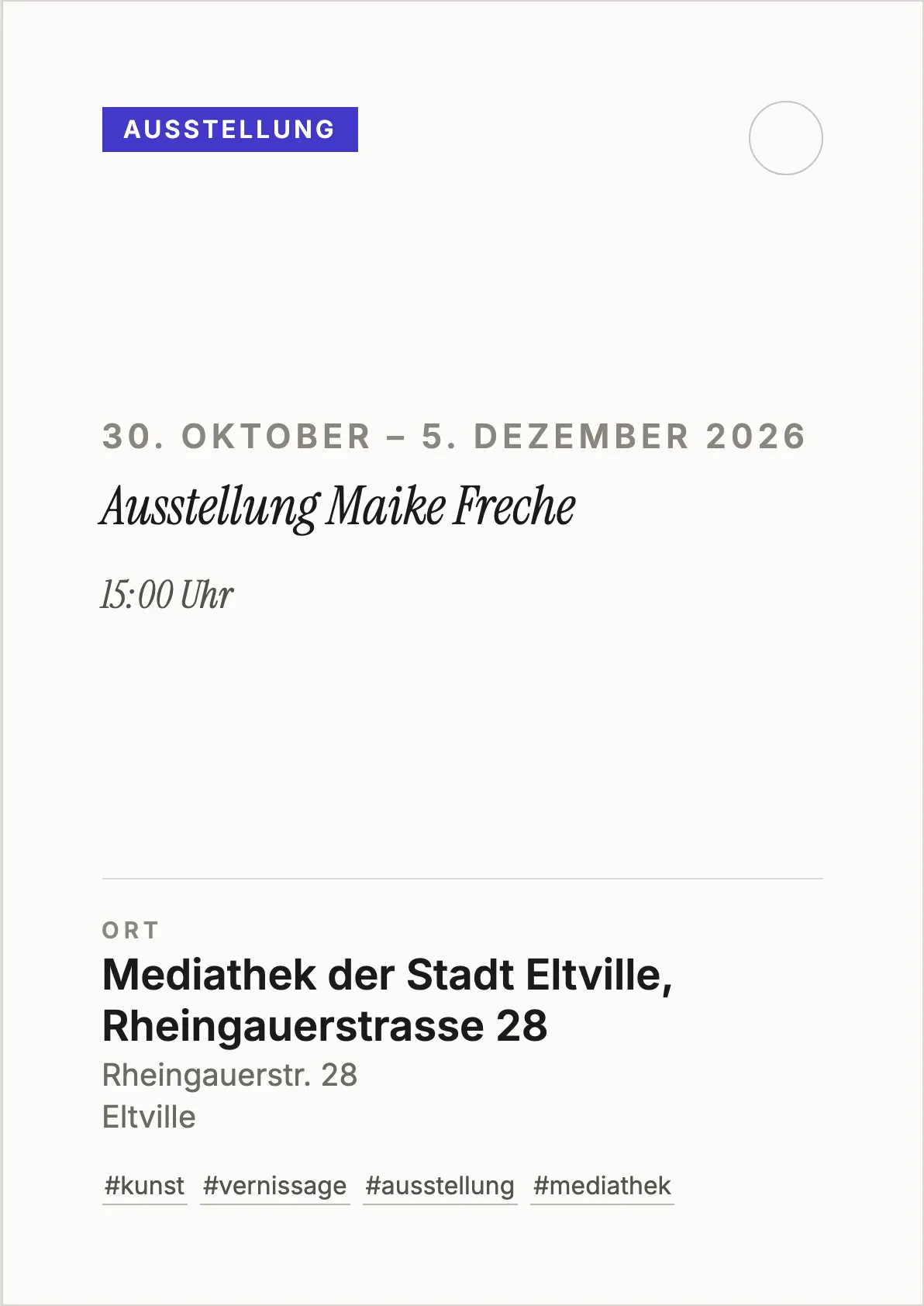 Veranstaltungsflyer