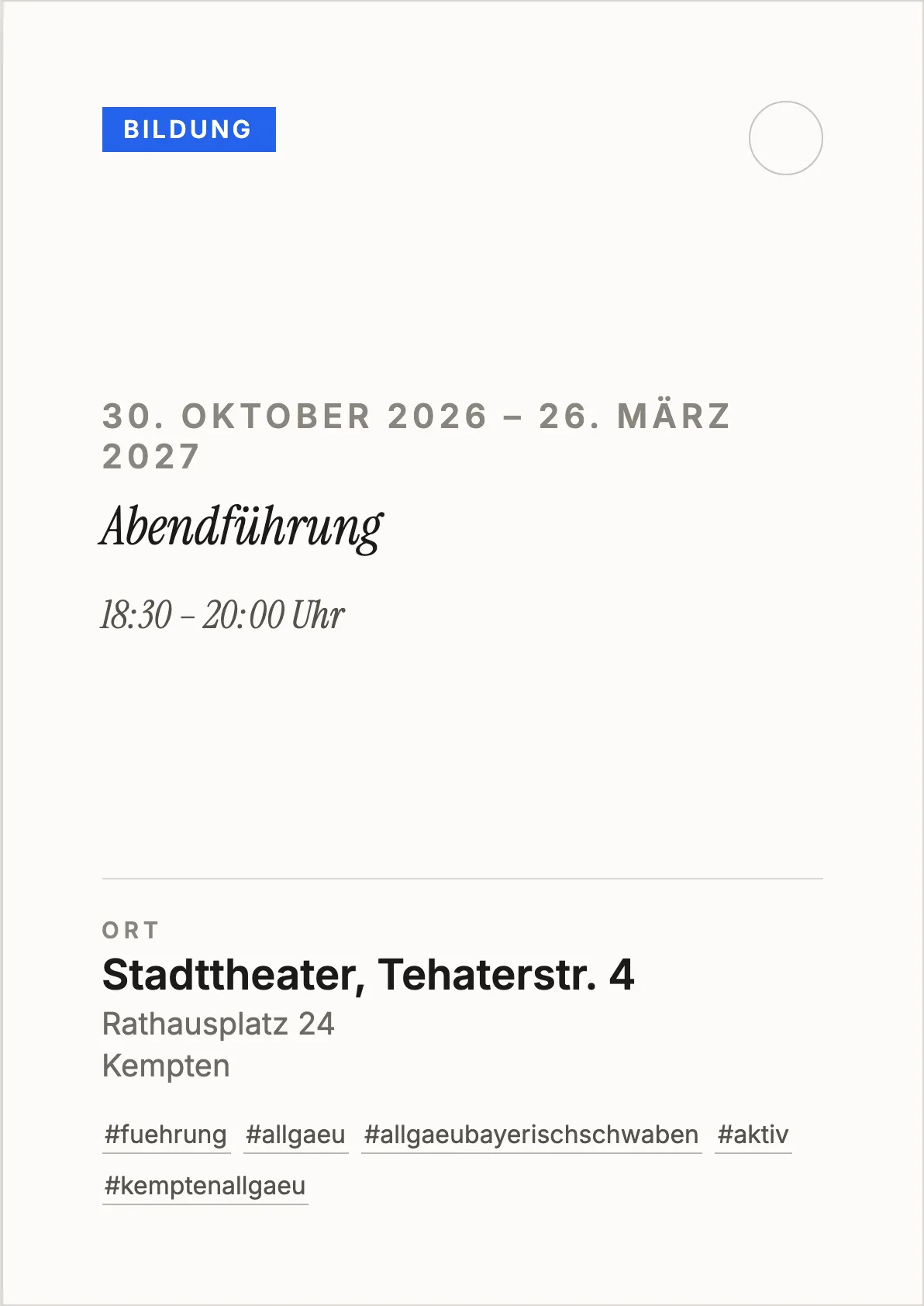 Veranstaltungsflyer