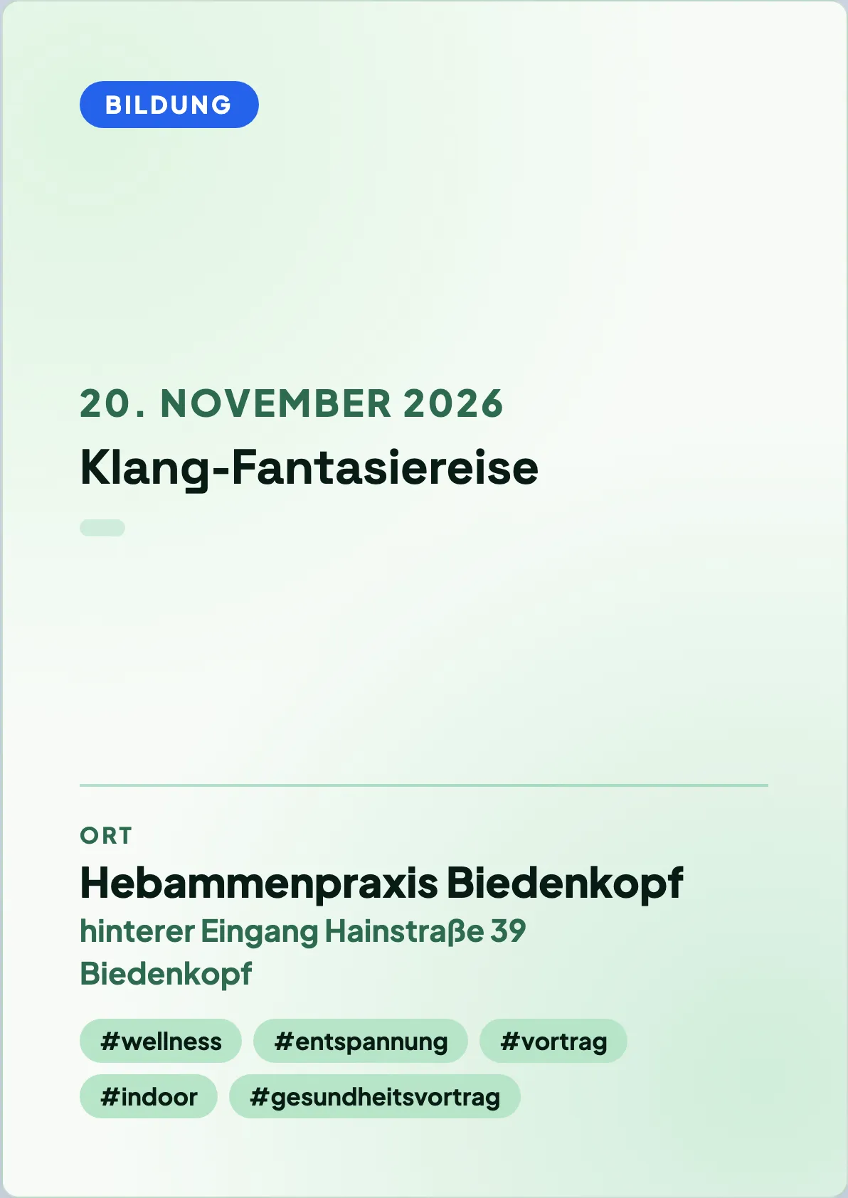 Veranstaltungsflyer