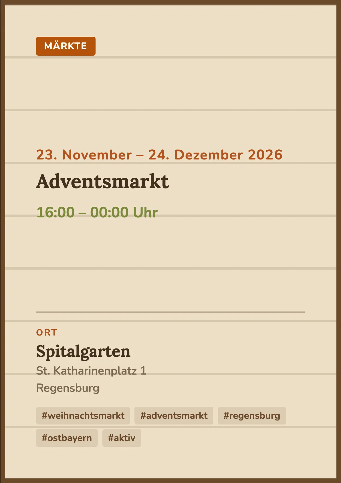Veranstaltungsflyer