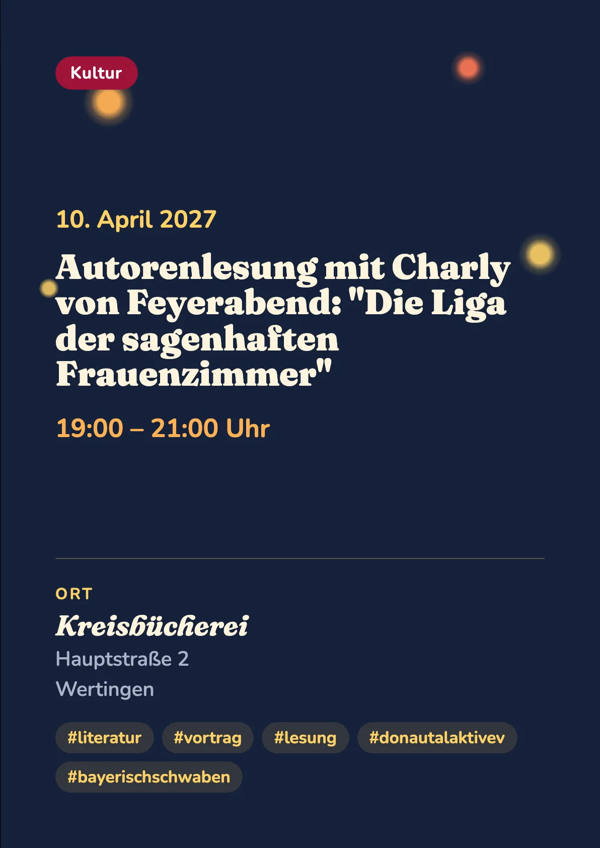 Veranstaltungsflyer