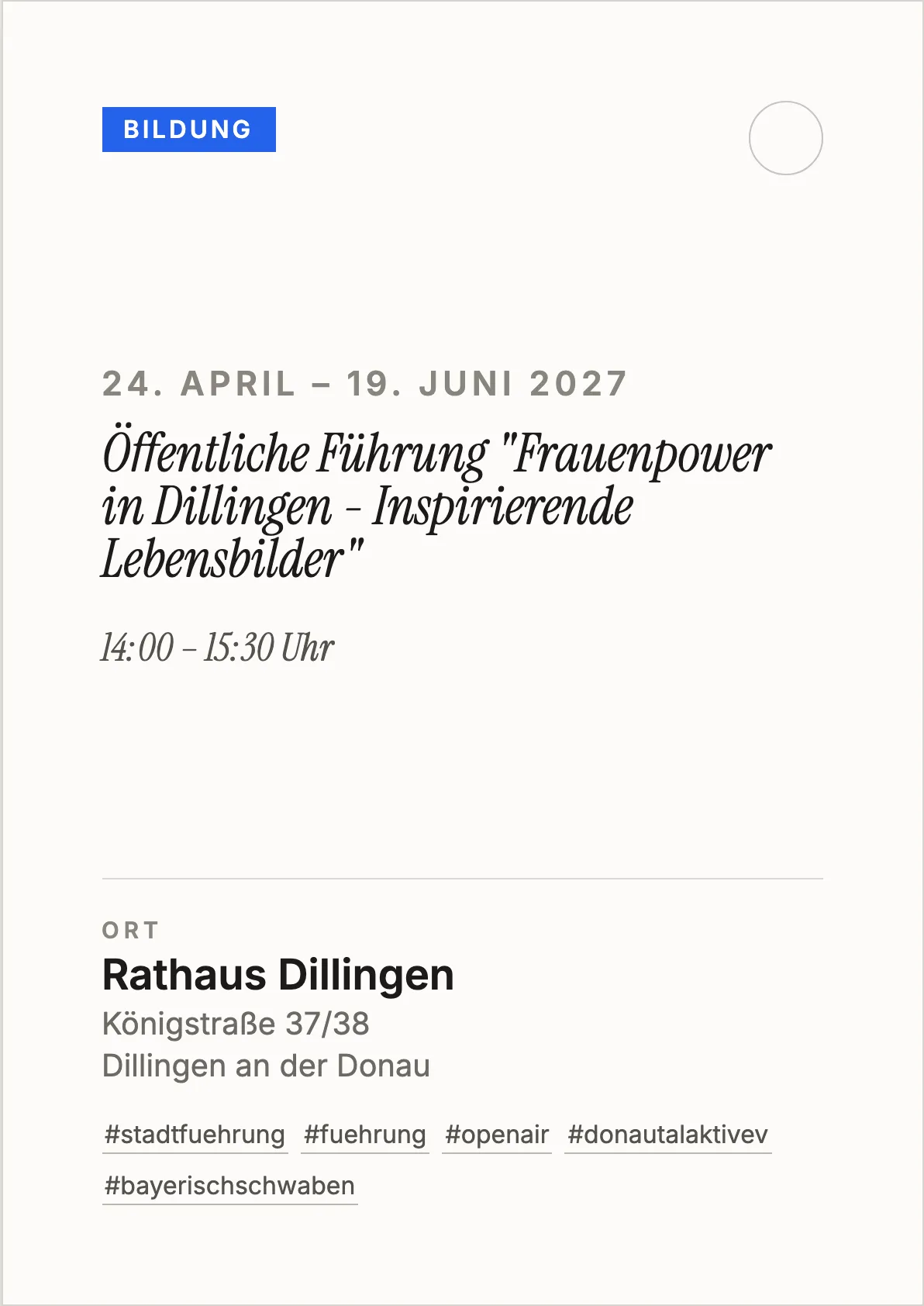 Veranstaltungsflyer