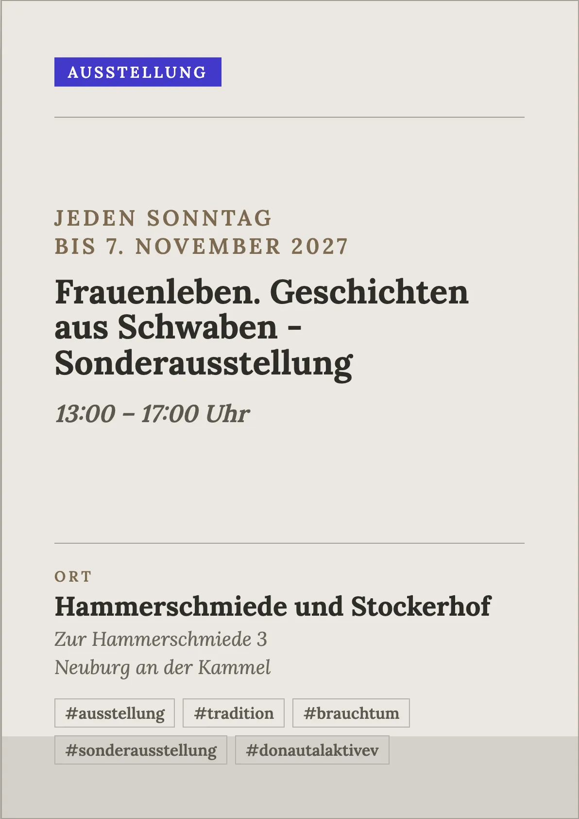 Veranstaltungsflyer