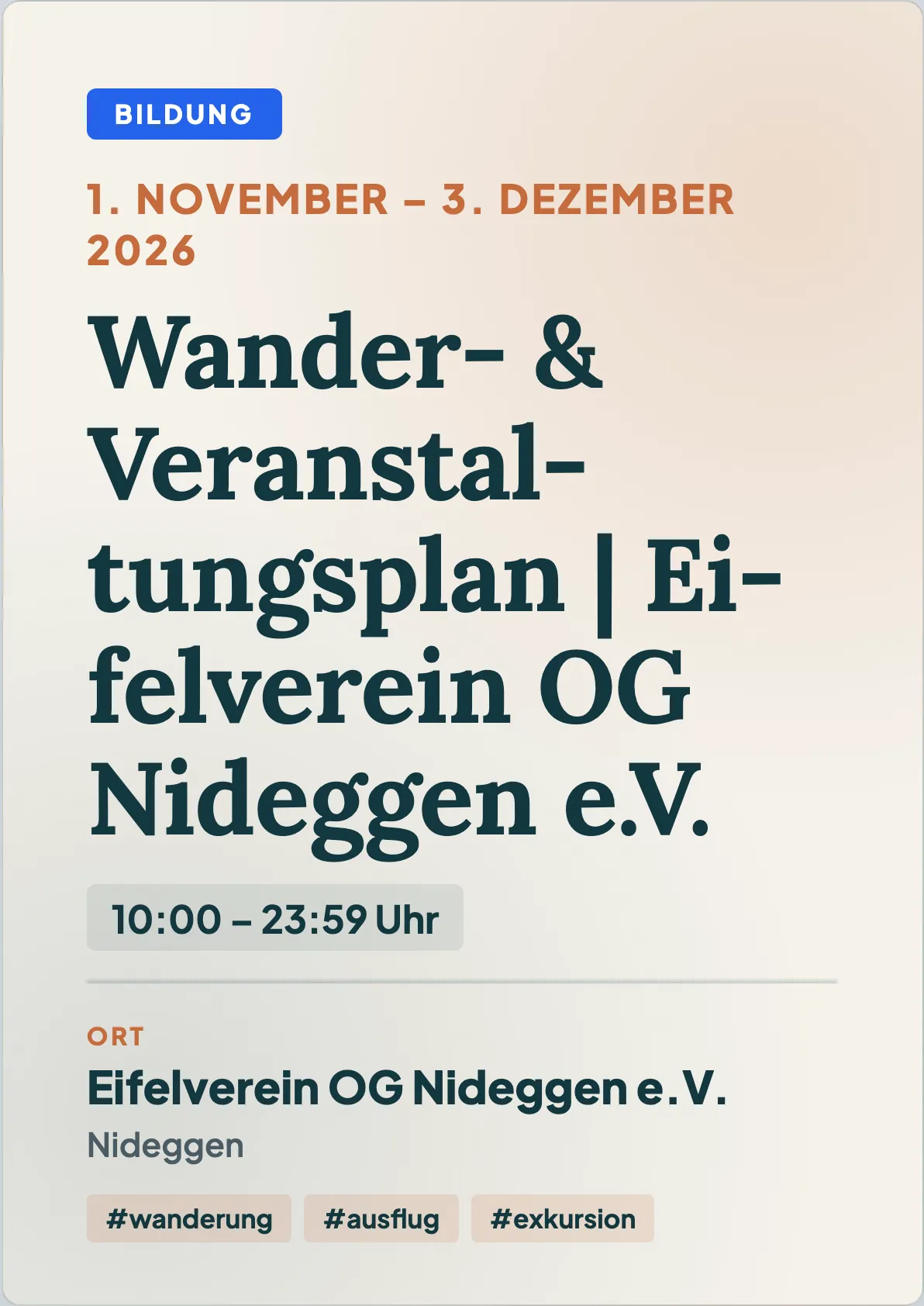Veranstaltungsflyer