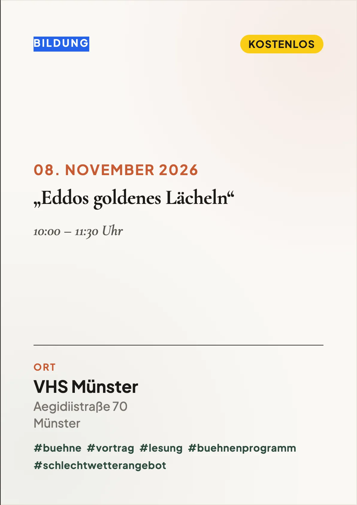 Veranstaltungsflyer