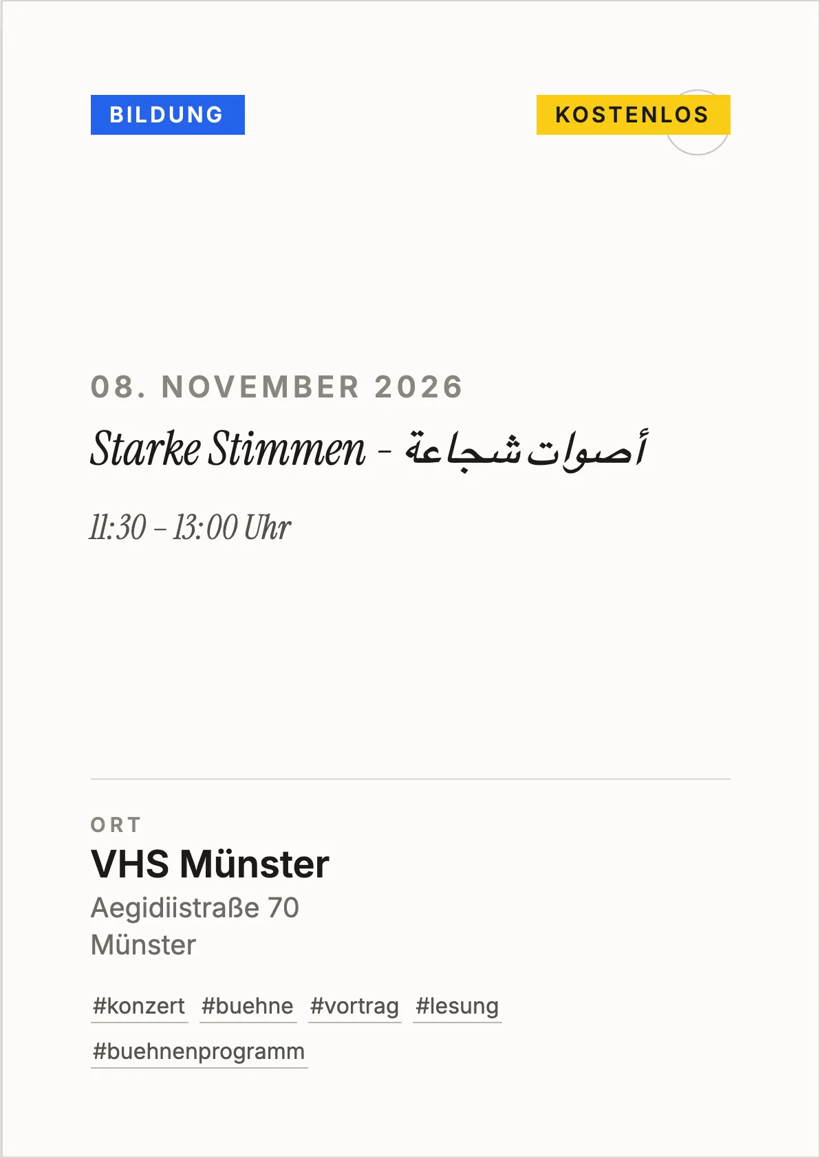 Veranstaltungsflyer