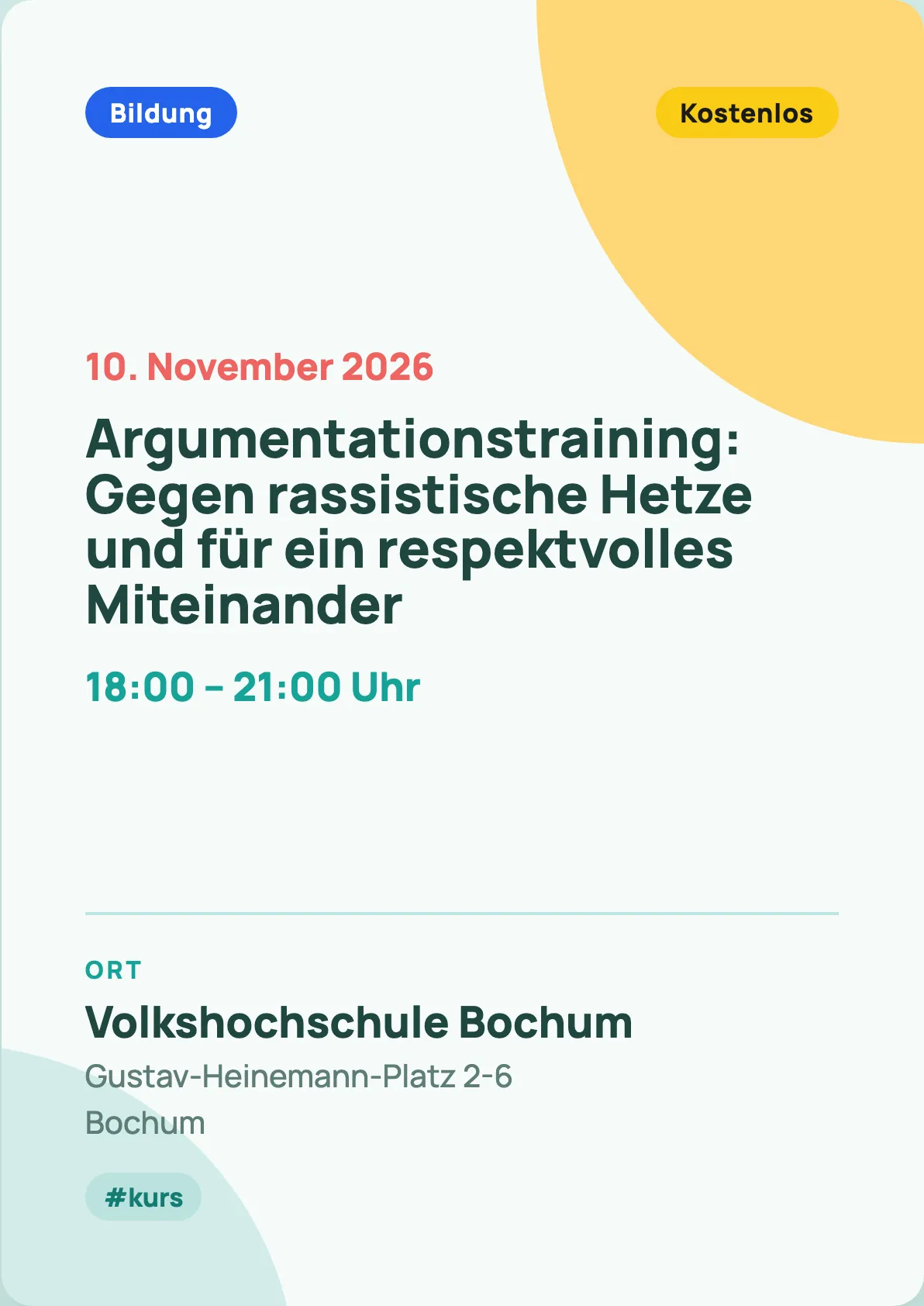 Veranstaltungsflyer