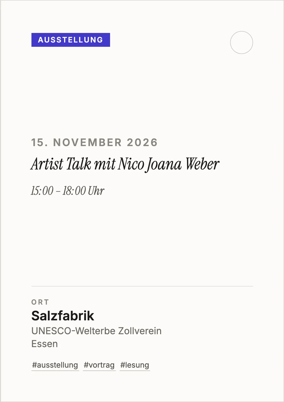 Veranstaltungsflyer